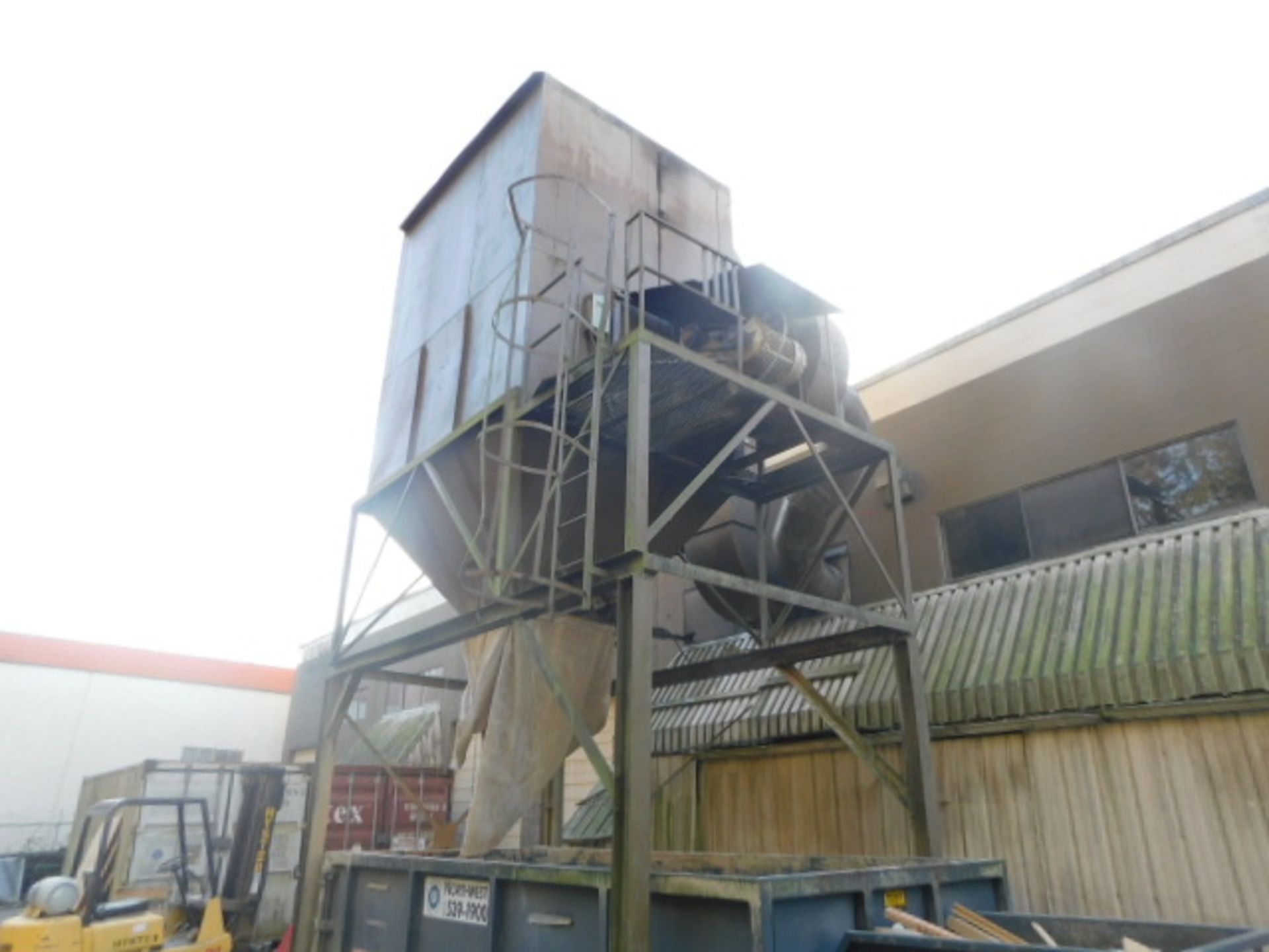 40HP BAGHOUSE DUST COLLECTOR W/ BLOWER, CONTROL PANEL