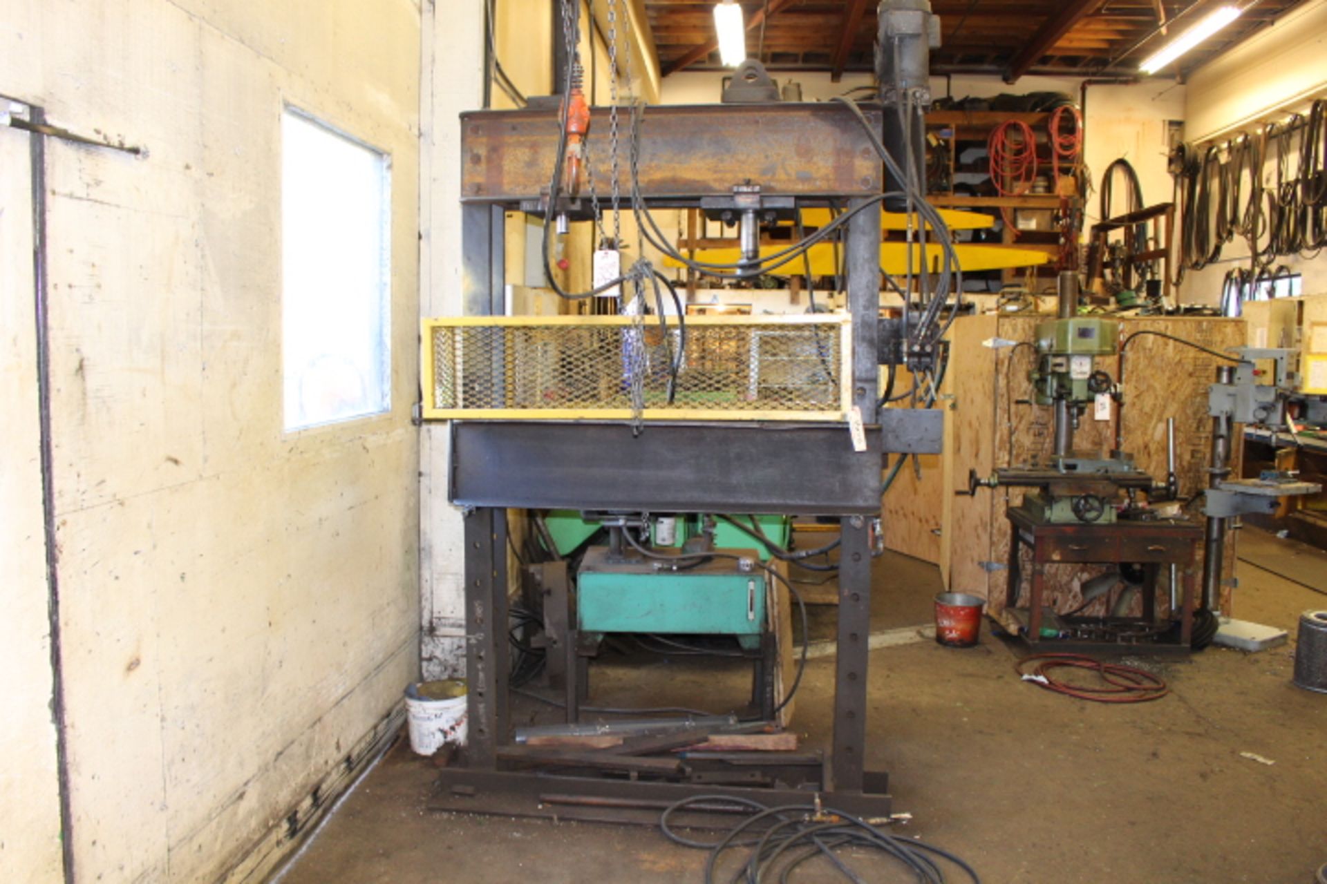 48" HYDRAULIC SHOP PRESS; W/ 5HP 575 HYDRAULIC POWER UNIT