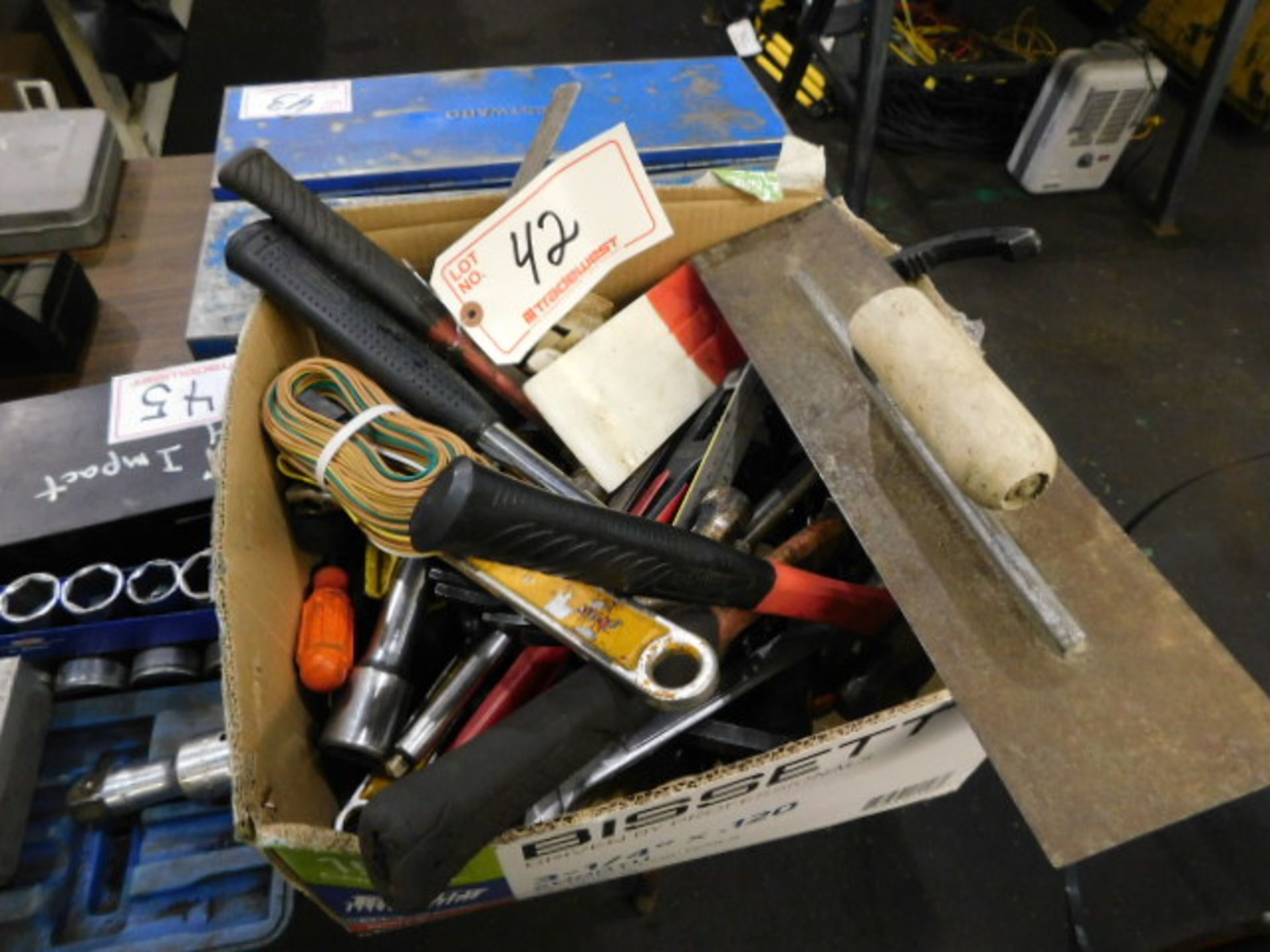 BOX OF ASSORTED TOOLS