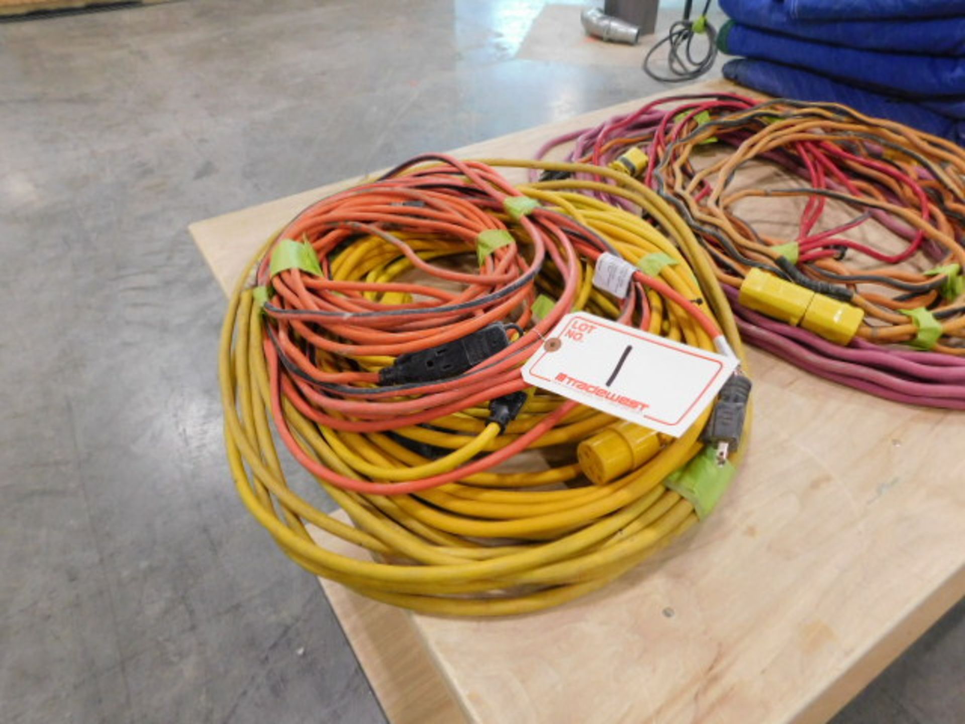 LOT OF EXTENSION CORDS