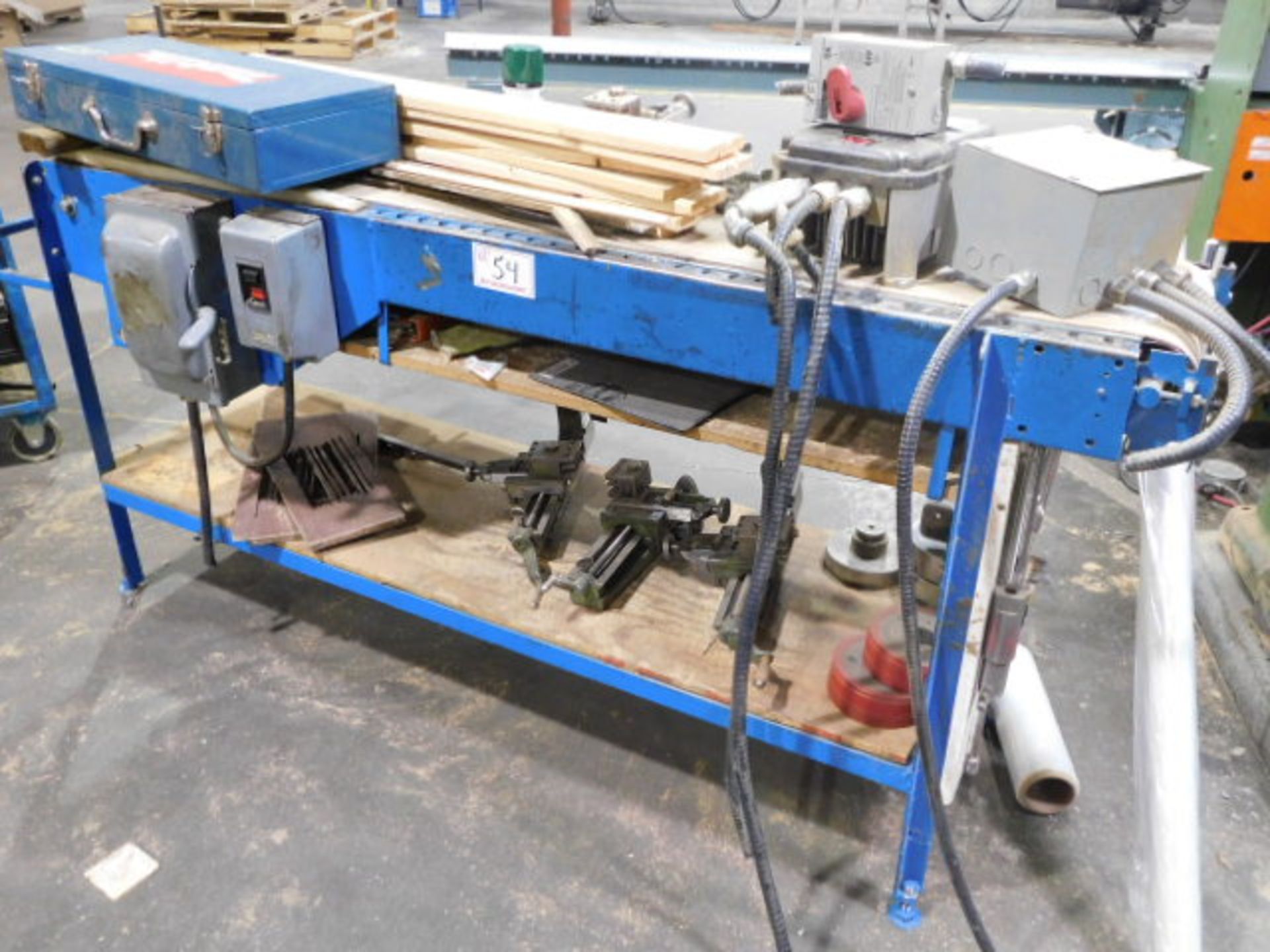 14" X 75" BELT CONVEYOR, 208-220/440V, 3PH, W/ FOOTPEDAL & SWITCH