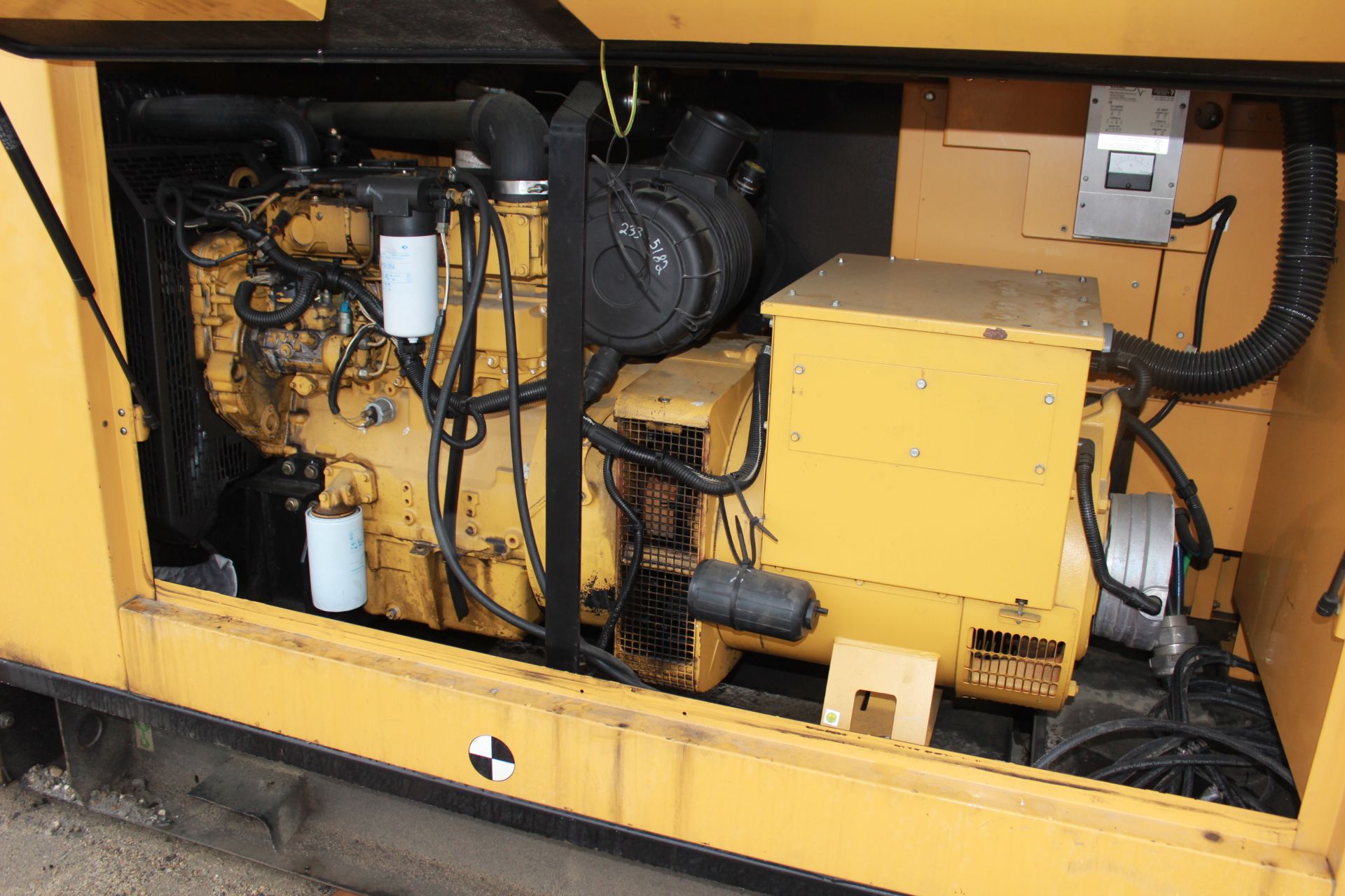 2007 Cat D100-4 Diesel Generator, 100KW, Skid Mounted, 200 & 60 Amp Square D Switches; S/N F3A01259, - Image 5 of 6