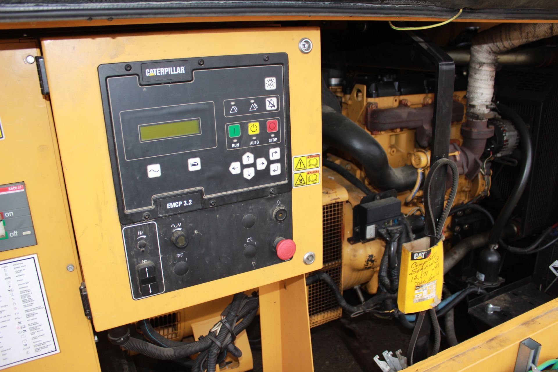 2007 Cat D100-4 Diesel Generator, 100KW, Skid Mounted, 200 & 60 Amp Square D Switches; S/N F3A01259, - Image 3 of 6