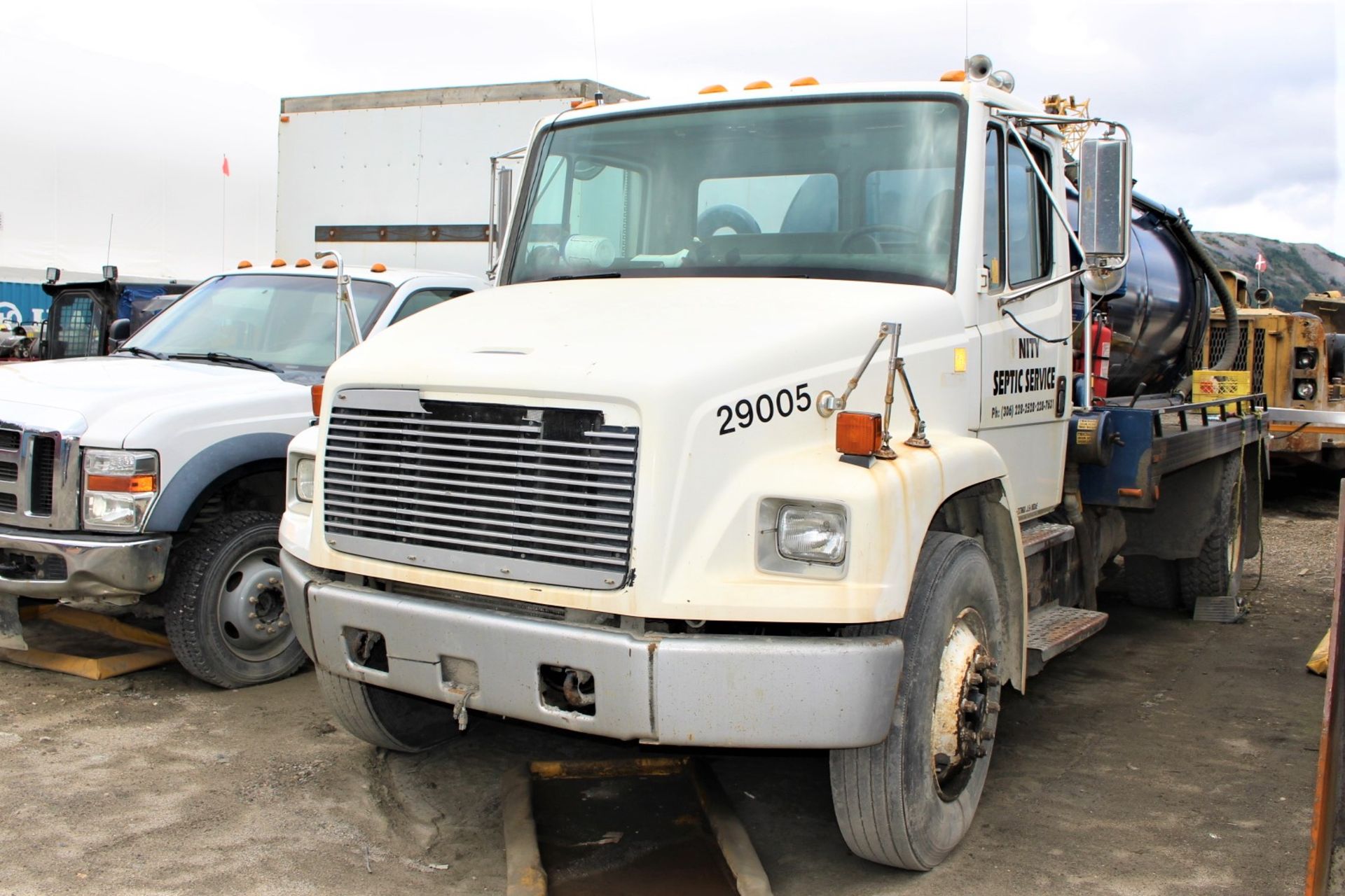 2001 Freightliner FL70 Vacuum Truck, 12' Deck, Smith Tank; S/N 1FVABTBV72HK10533; Meter Shows 4,321; - Image 2 of 7