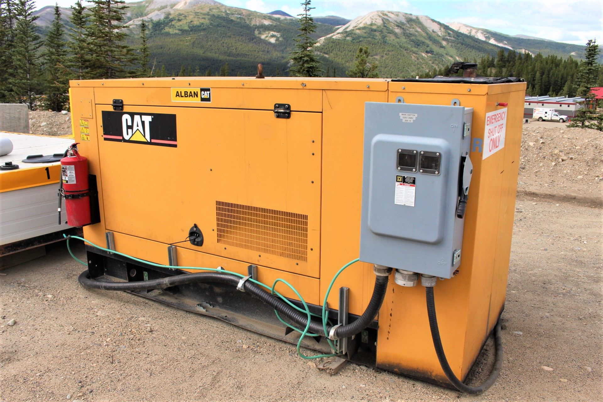 2007 Cat D100-4 Diesel Generator, 100KW, Skid Mounted, 200 & 60 Amp Square D Switches; S/N F3A01259,