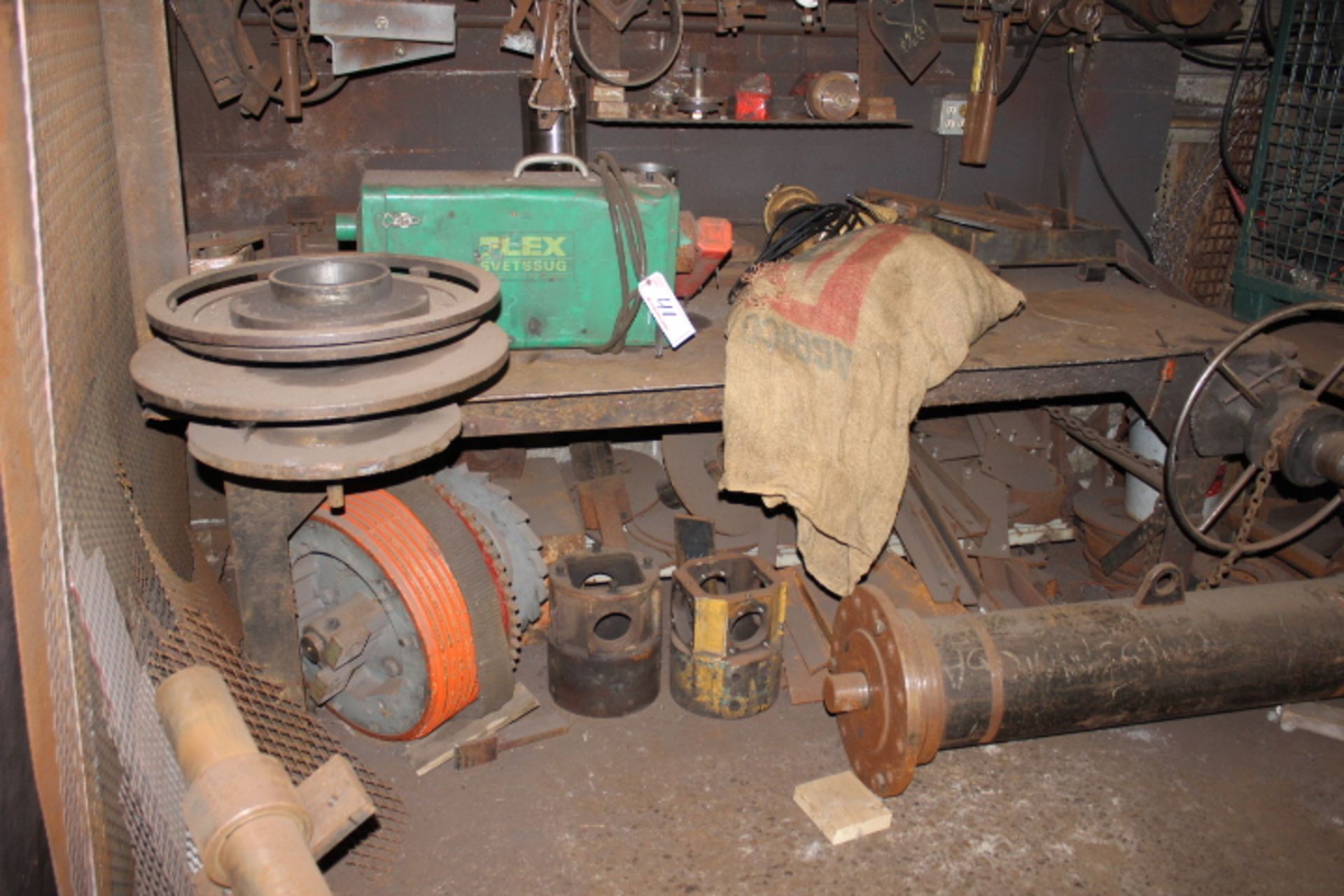 STEEL WORK BENCH W/ TURNTABLE