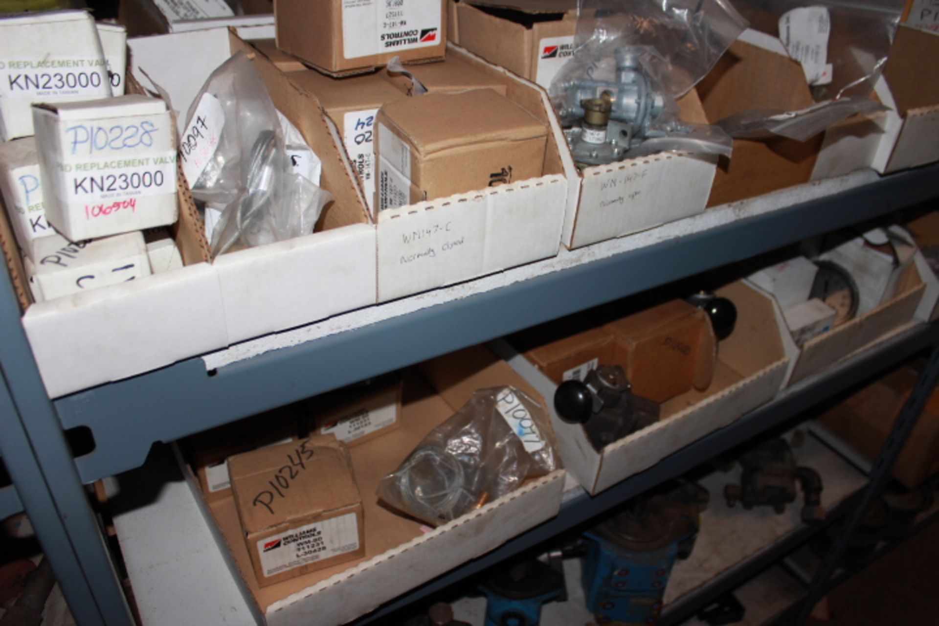 COMPLETE VERTICAL SHELF OF CONTROL PANEL PARTS & HYD. MOTORS FOR POWER LINE TENSIONERS - Image 2 of 4