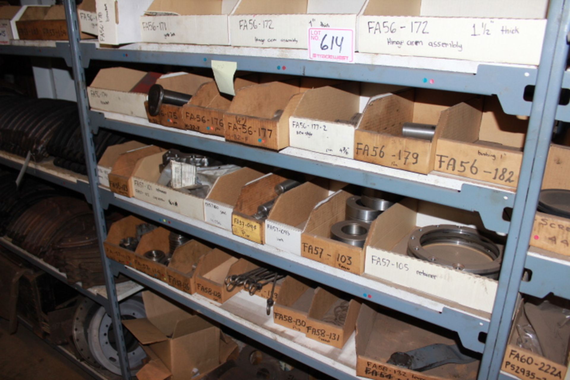 FULL VERTICAL SHELF UNIT OF SHERMAN M32 & M40 COMPONENTS