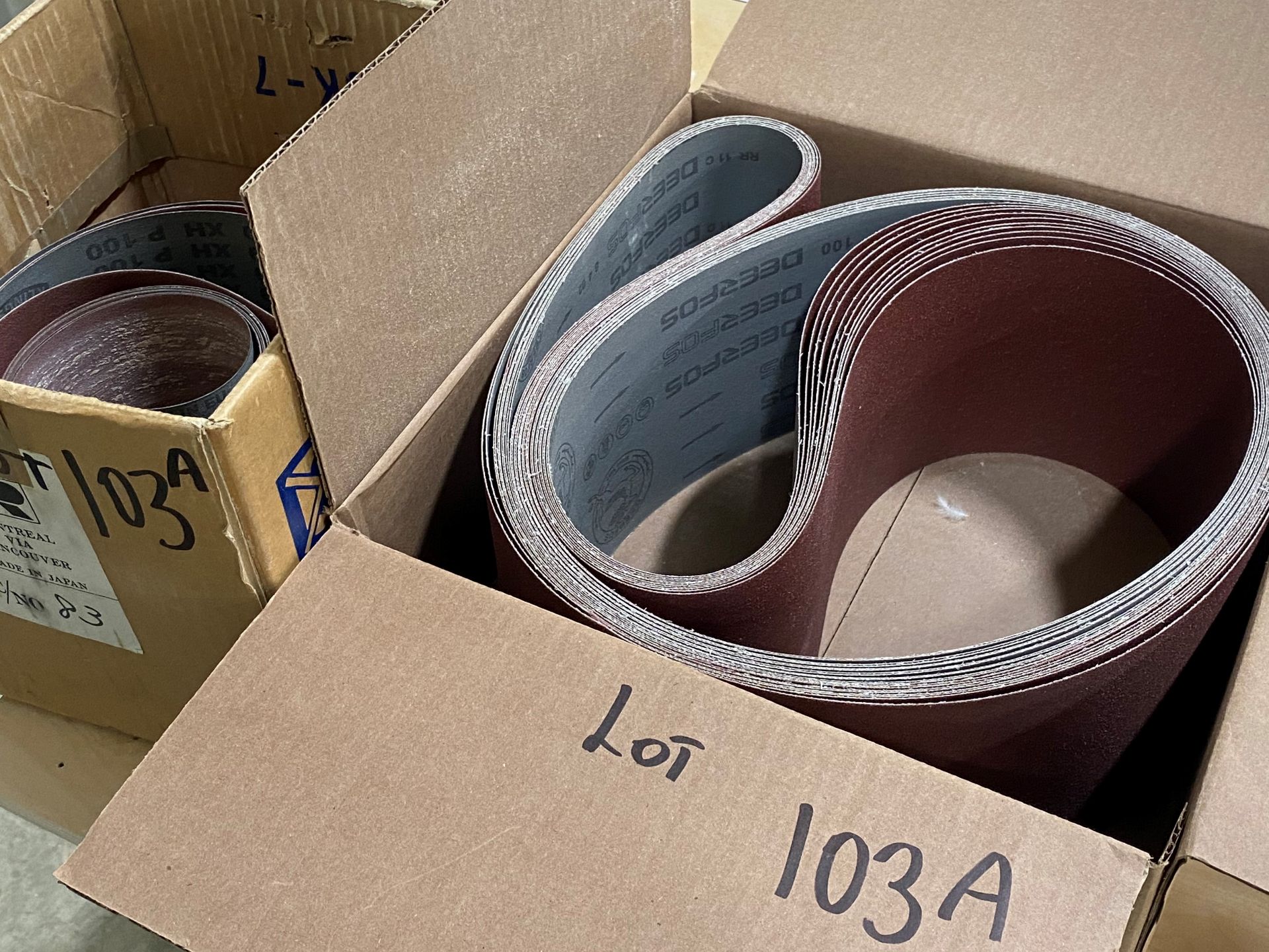 (2) BOXES OF NEW EDGE SANDING BELTS