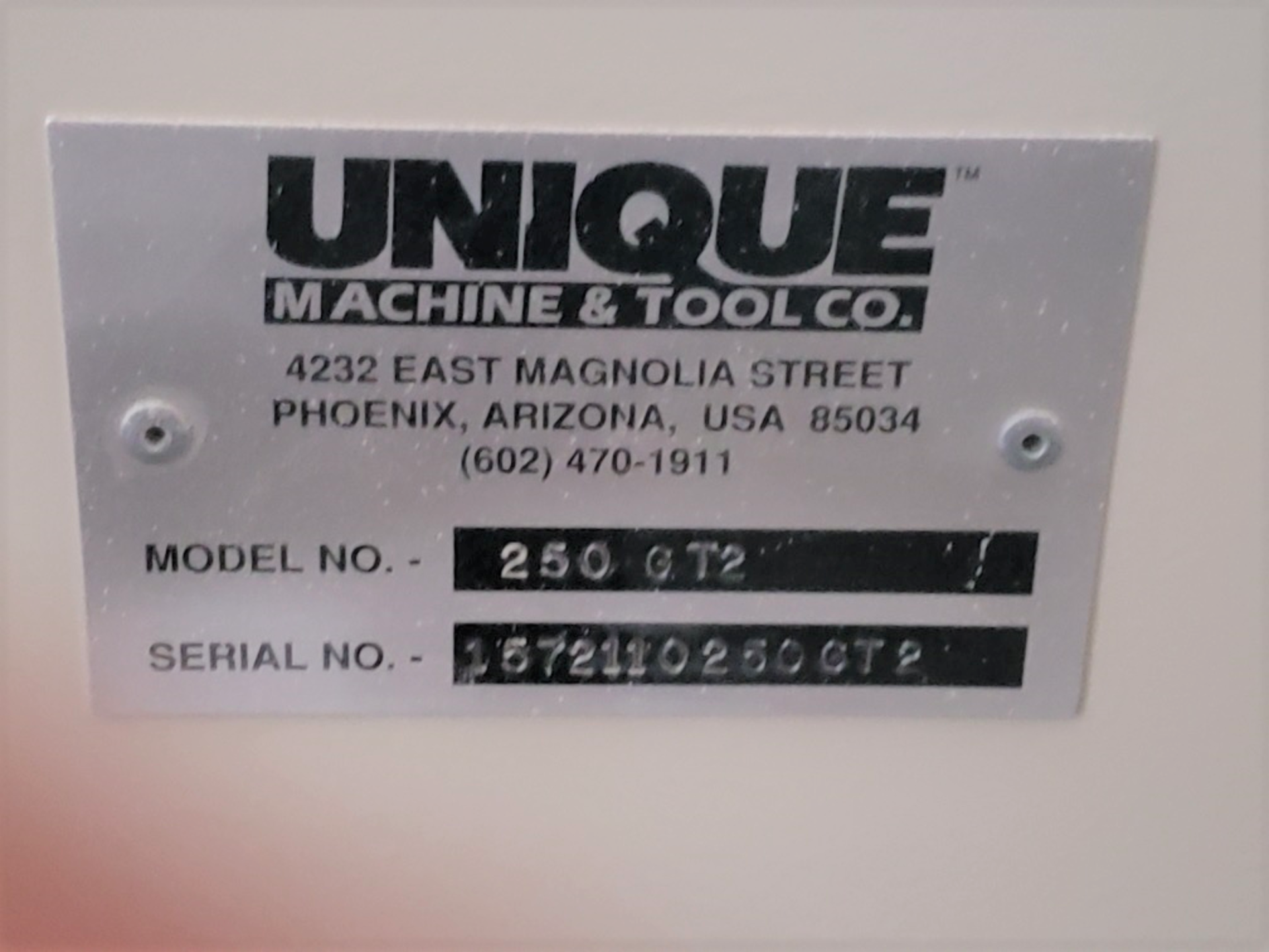 '12 UNIQUE 250 GT2 RAISED PANEL DOOR MACHINE, S/N 15721102250GT2 (EXCELLENT CONDITION) - Bild 2 aus 2