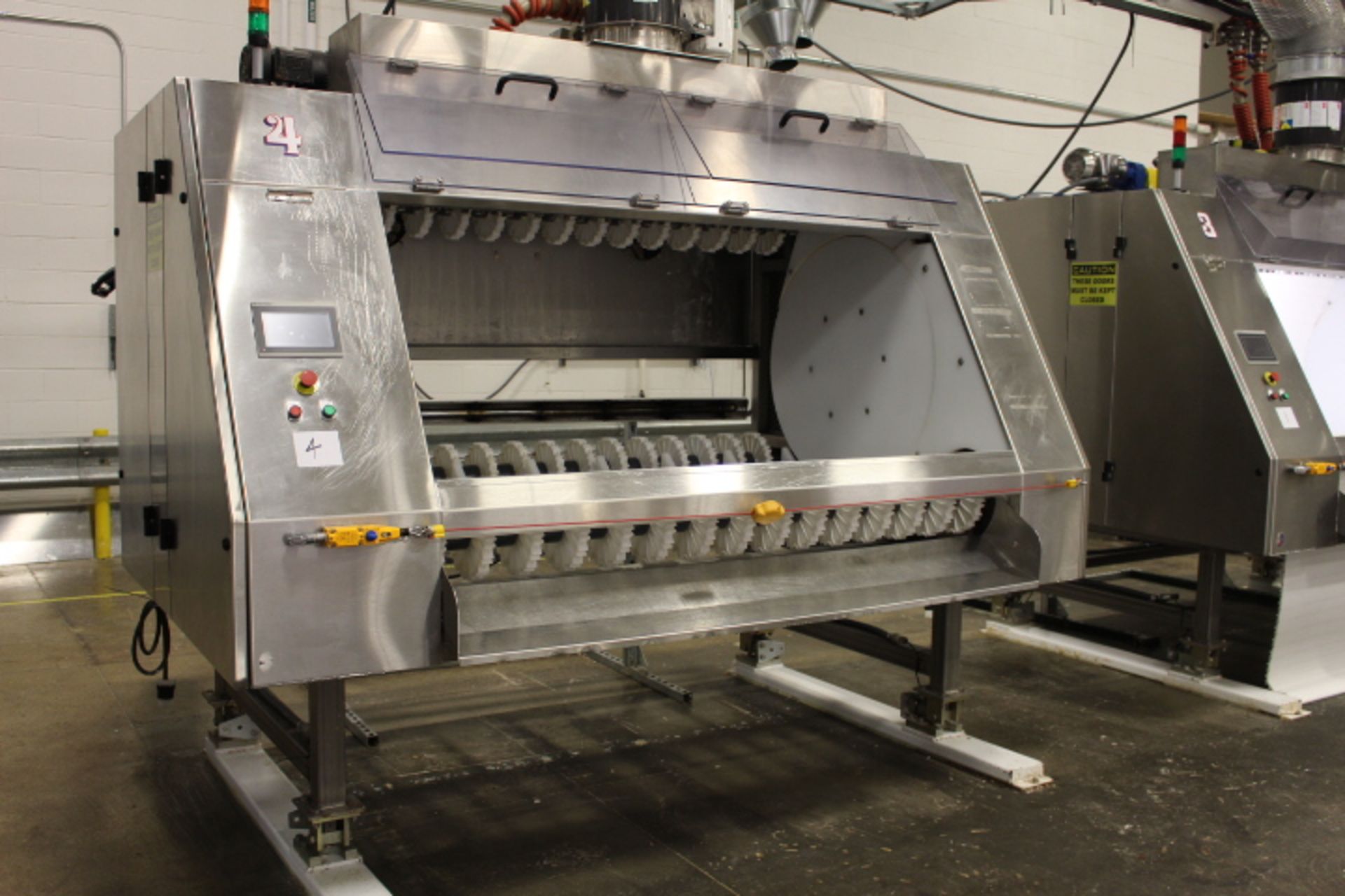 Tinsley 74" stainless steel belt coater (new 2018) with PLC color touch screens with allen bradley