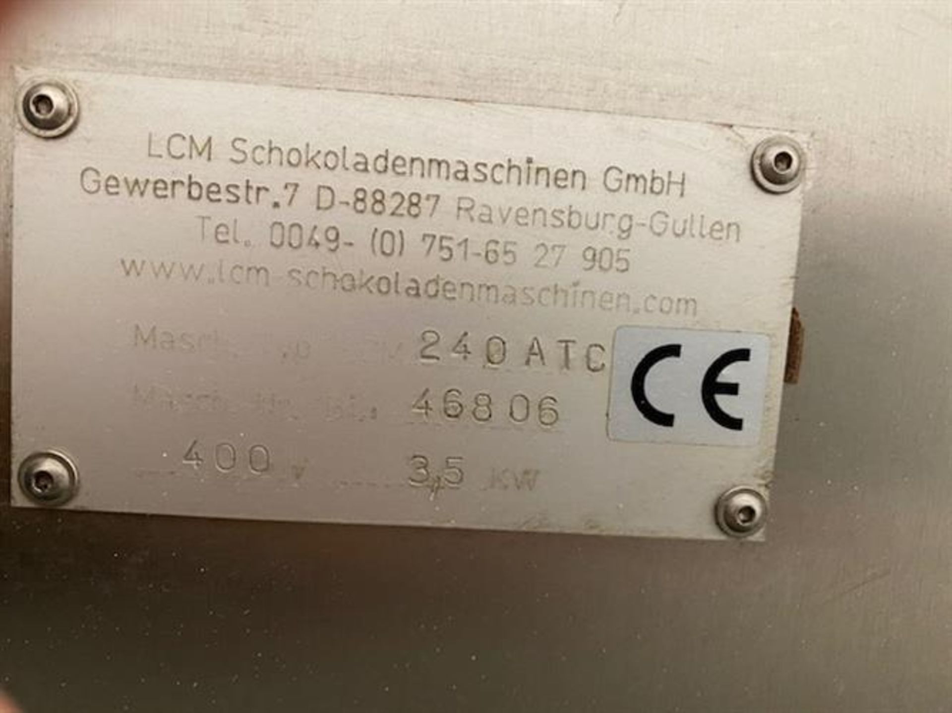 LCM 240ATC Stainless Steel Enrober with LCM 320-CTB Cooling Tunnel - Image 6 of 11