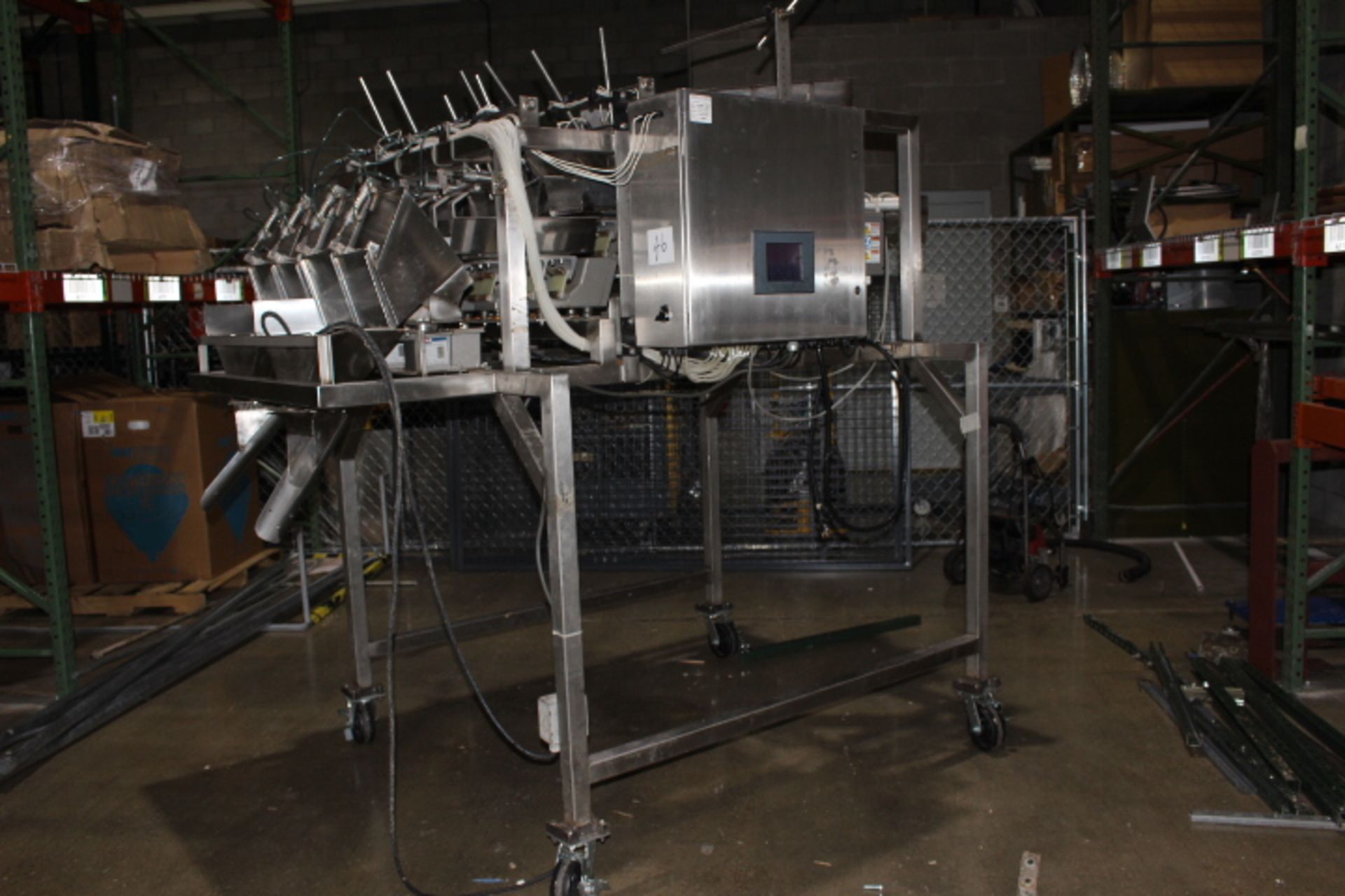 Stainless steel 3-head weigher with bulk and dribble feeders