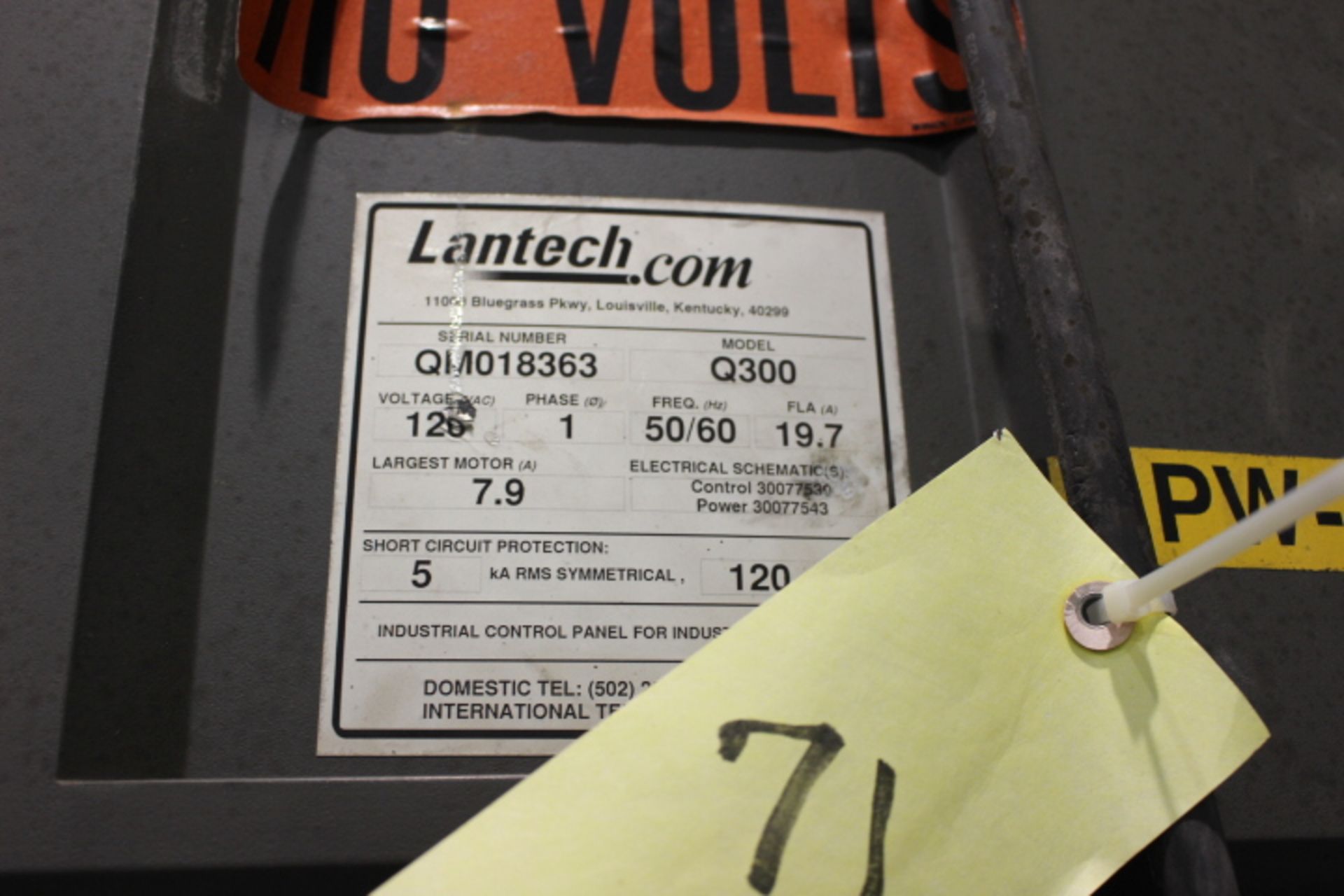 Lantech Q series model Q300 pallet stretch wrapper s/n QM 018363 with turntable - Image 2 of 3