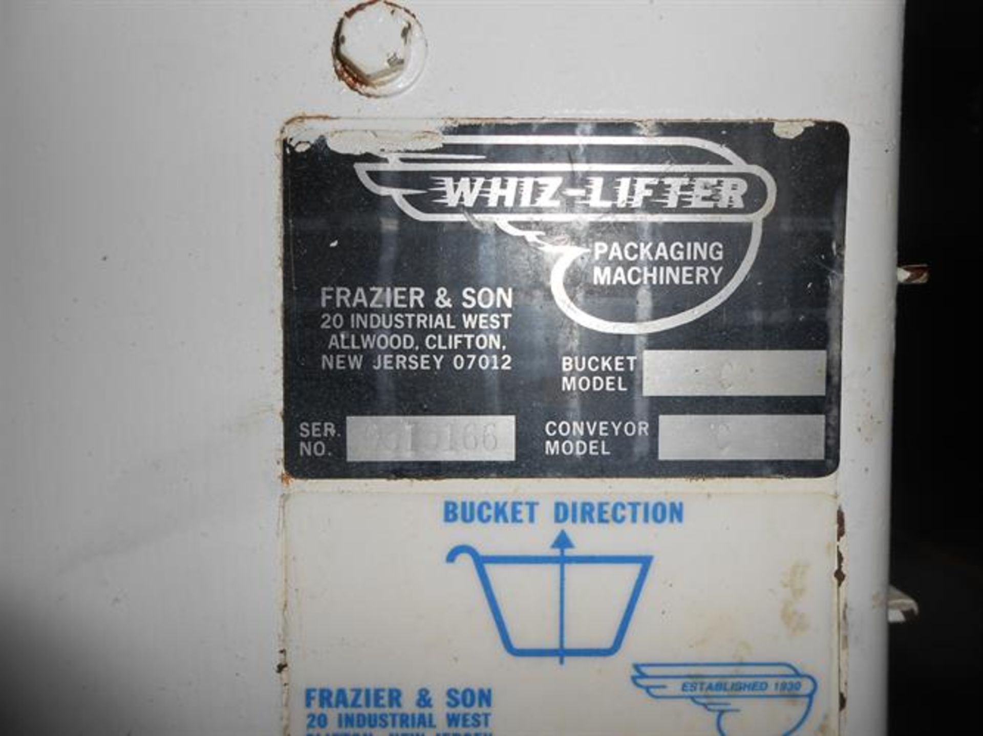 Frazier model C Bucket Elevator 11-ft Discharge height - Z-Configuration - 11 ft dump height (to - Image 5 of 11