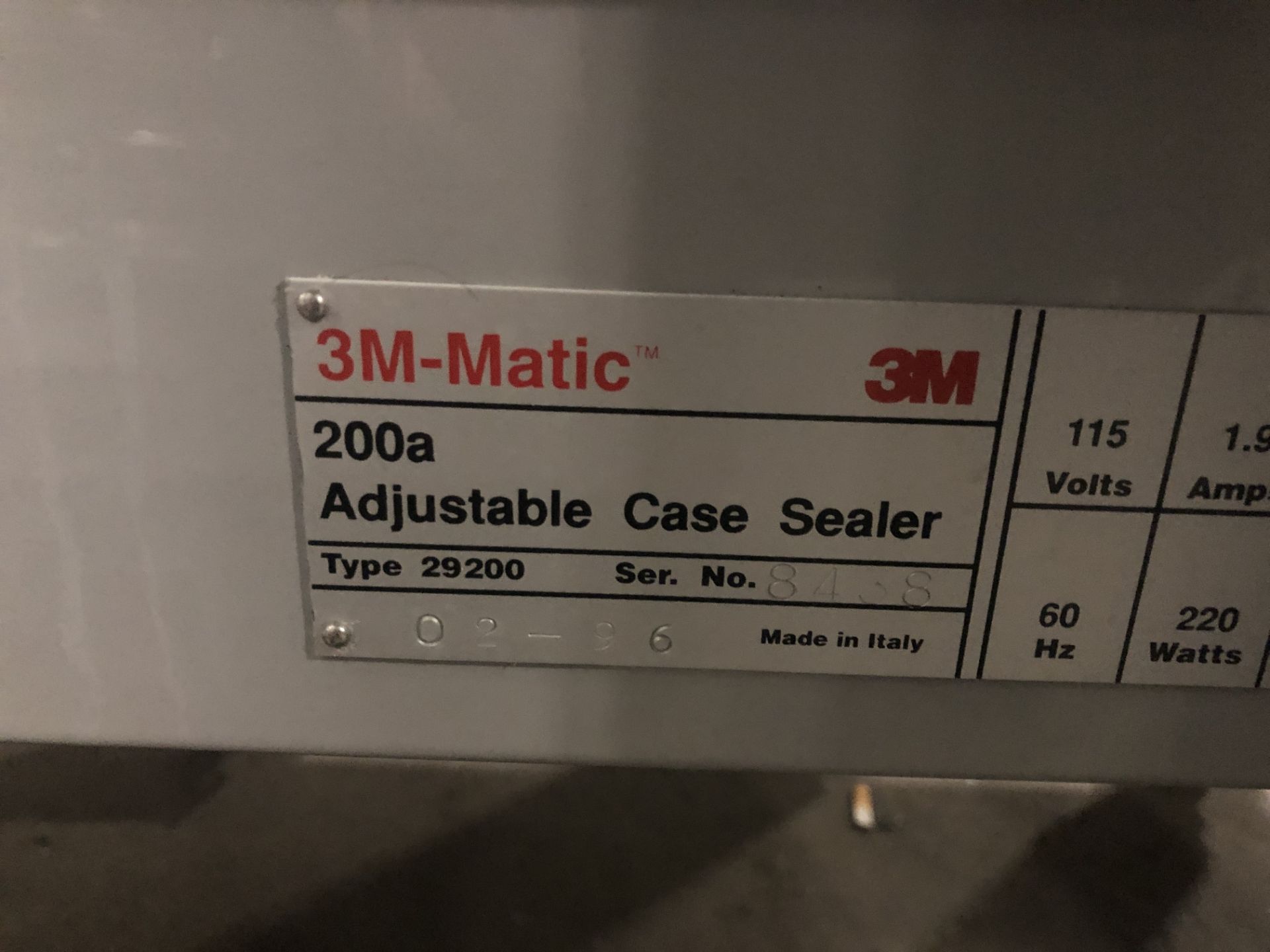 3M model 200a type 29200 Top and Bottom Case Taper - Top and bottom tape heads - Serial#8408 - 110 - Image 6 of 6