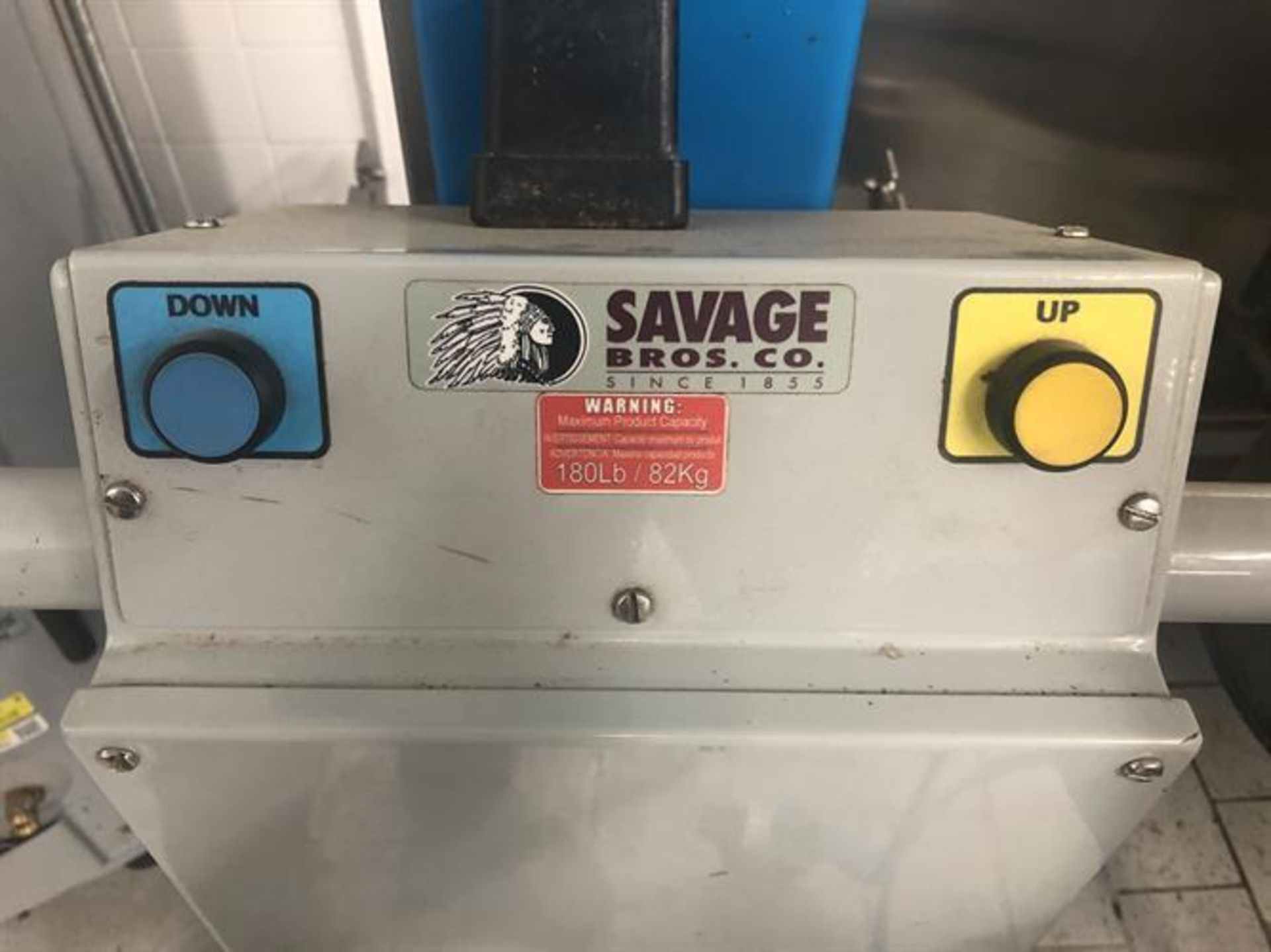 Savage Type A Bowl Lifter - Model 0716 - 180 lb weight limit - Motorized lift - Hand tilt - 115 - Image 3 of 4