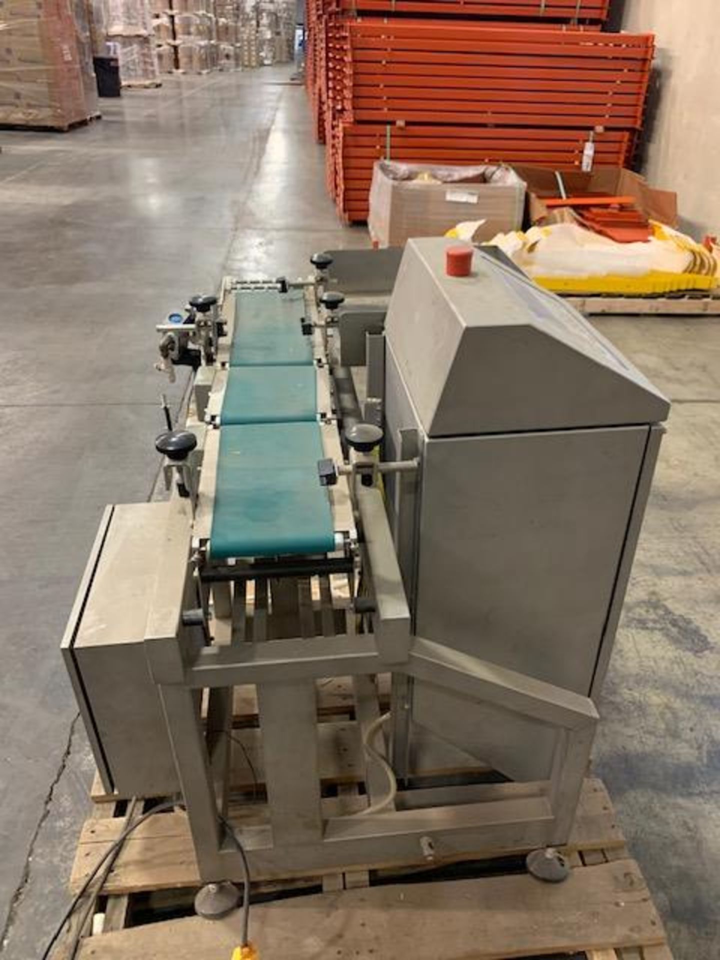 Loma model AS Checkweigher, 110 volts with 5.5" wide belt conveyor with air reject. Serial# - Image 5 of 7