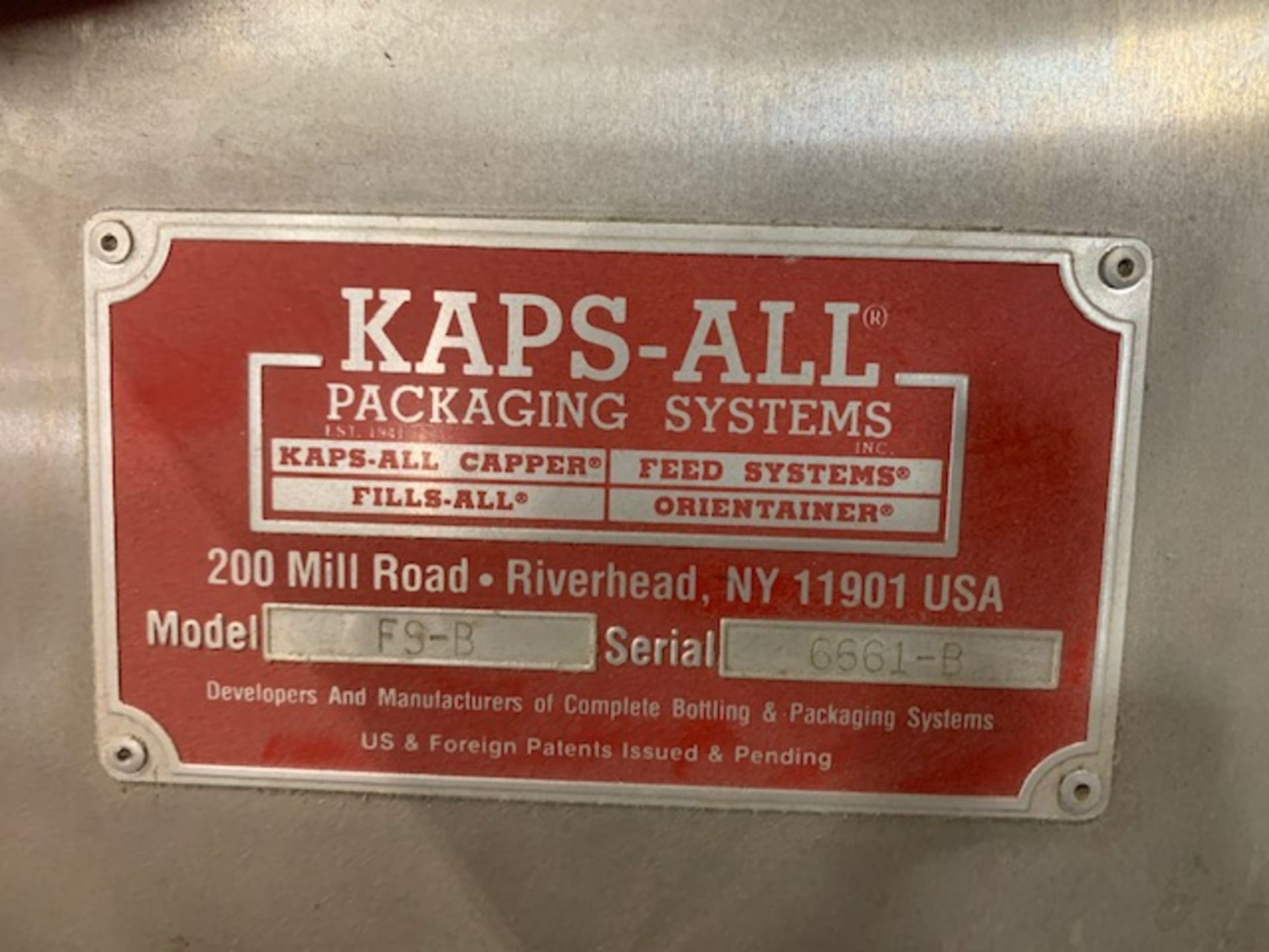 Kaps-All model F9-B Inclined Cleated Stainless Steel Conveyor, Stainless steel hopper 36" x 20" x - Image 5 of 5