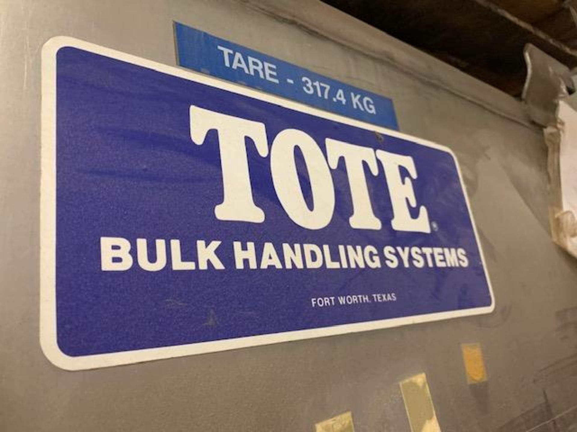 (1) Tote Bulk Handling Systems Stainless Steel Tote, 47" x 42" x 80" tall, approx 10" diameter - Image 3 of 3