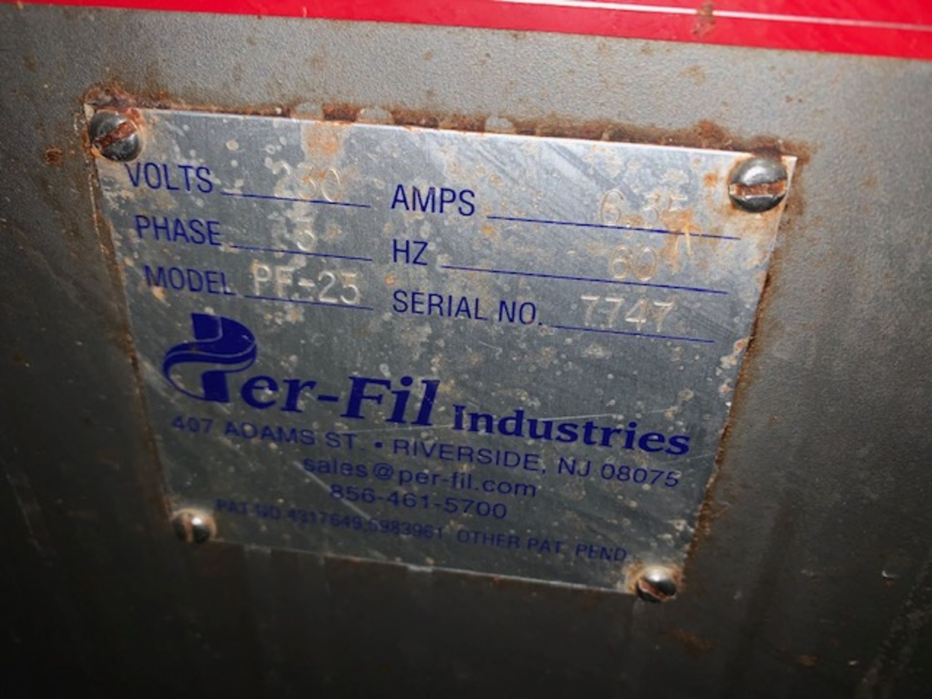 Per-Fil model PF-23 Single Auger filler with 2.5" wide x 8-ft long stainless steel conveyor with two - Image 11 of 11