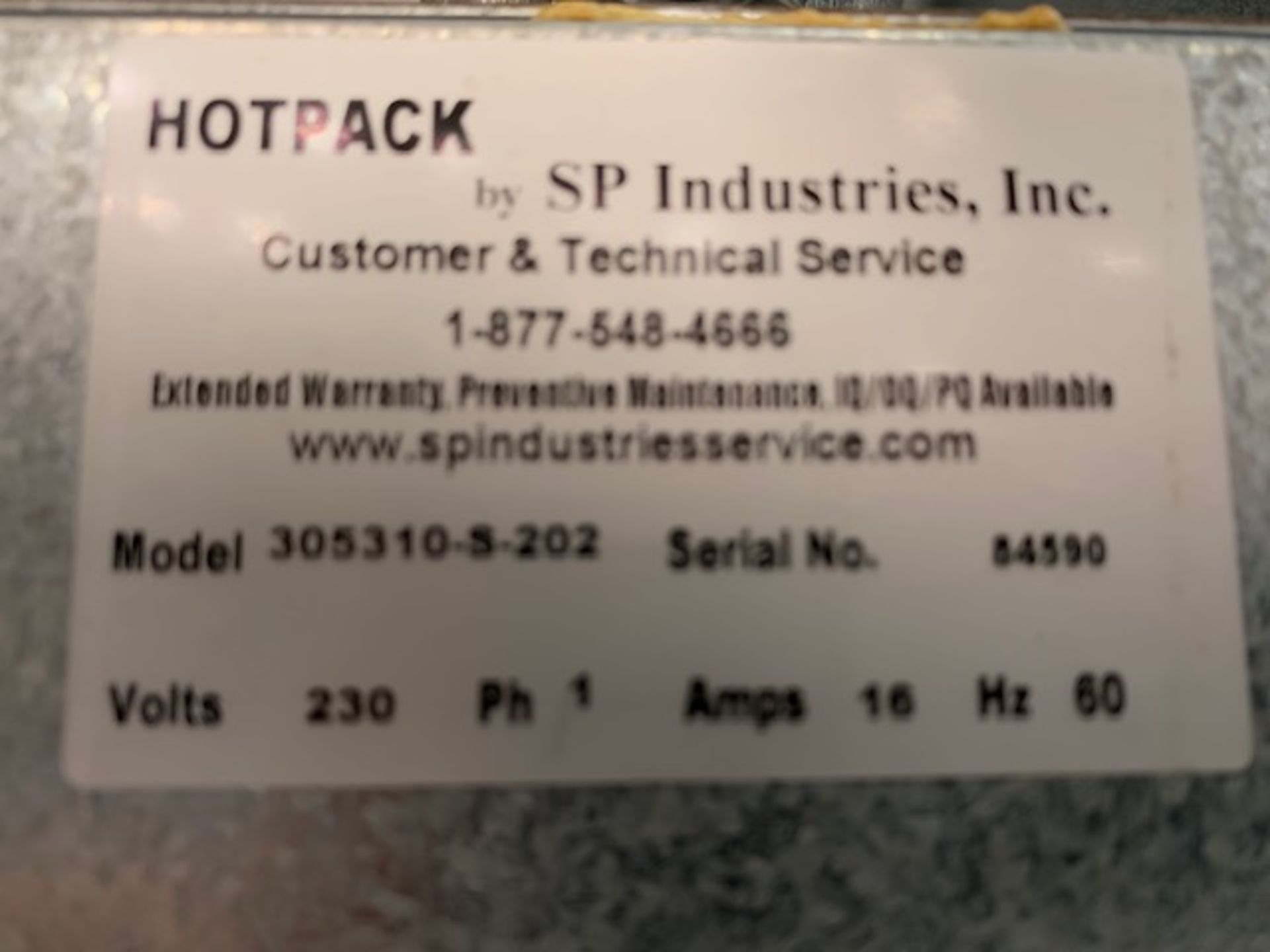 Hotpack model 305310-S-202, Stainless Steel 3-Door Refrigerator, R134a refrigerant, temp range 2 - Image 6 of 6