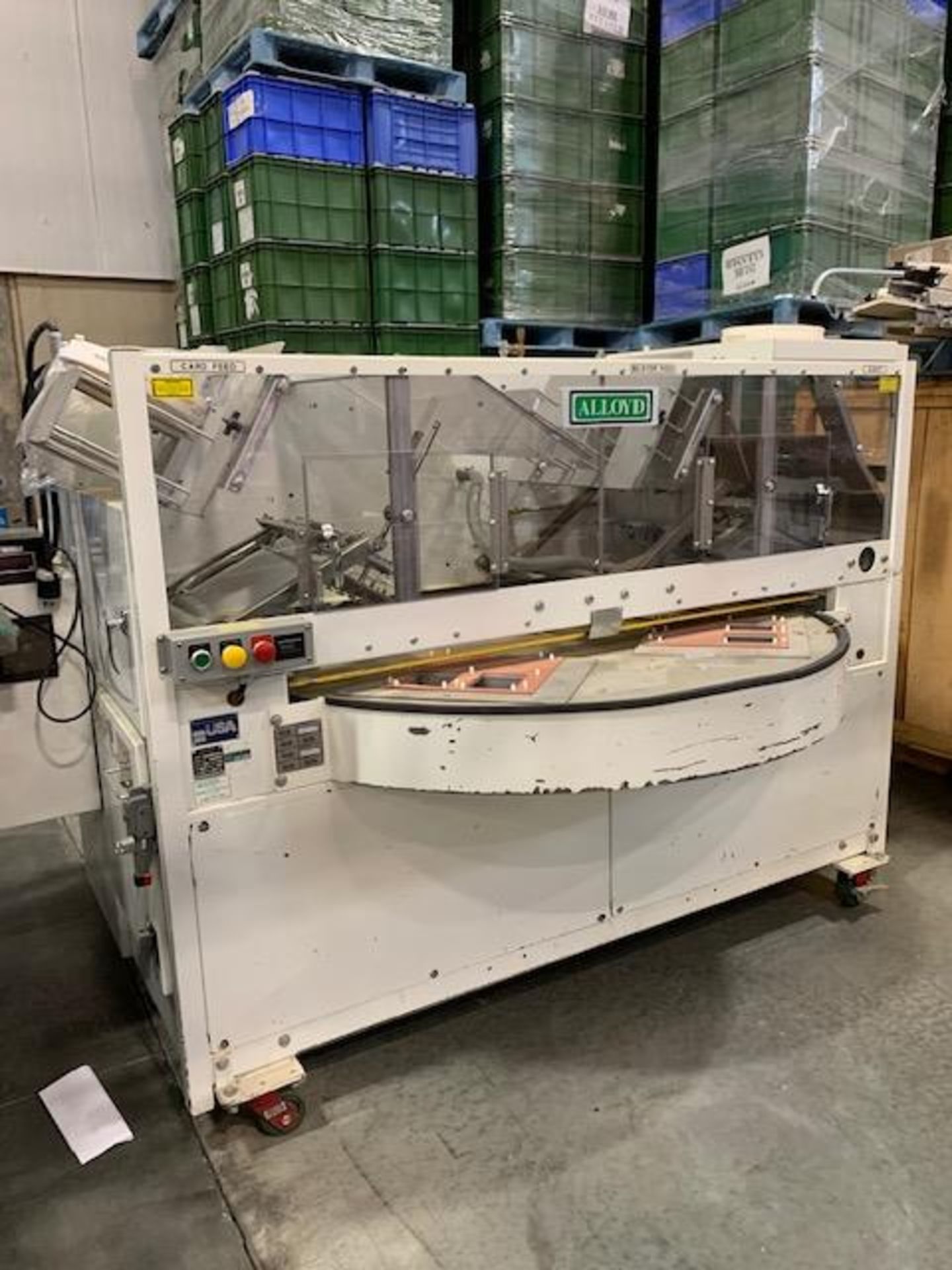 Alloyd model 4SC1216 4-station rotary blister packager with Blister and Card feeds, Becker Vacuum