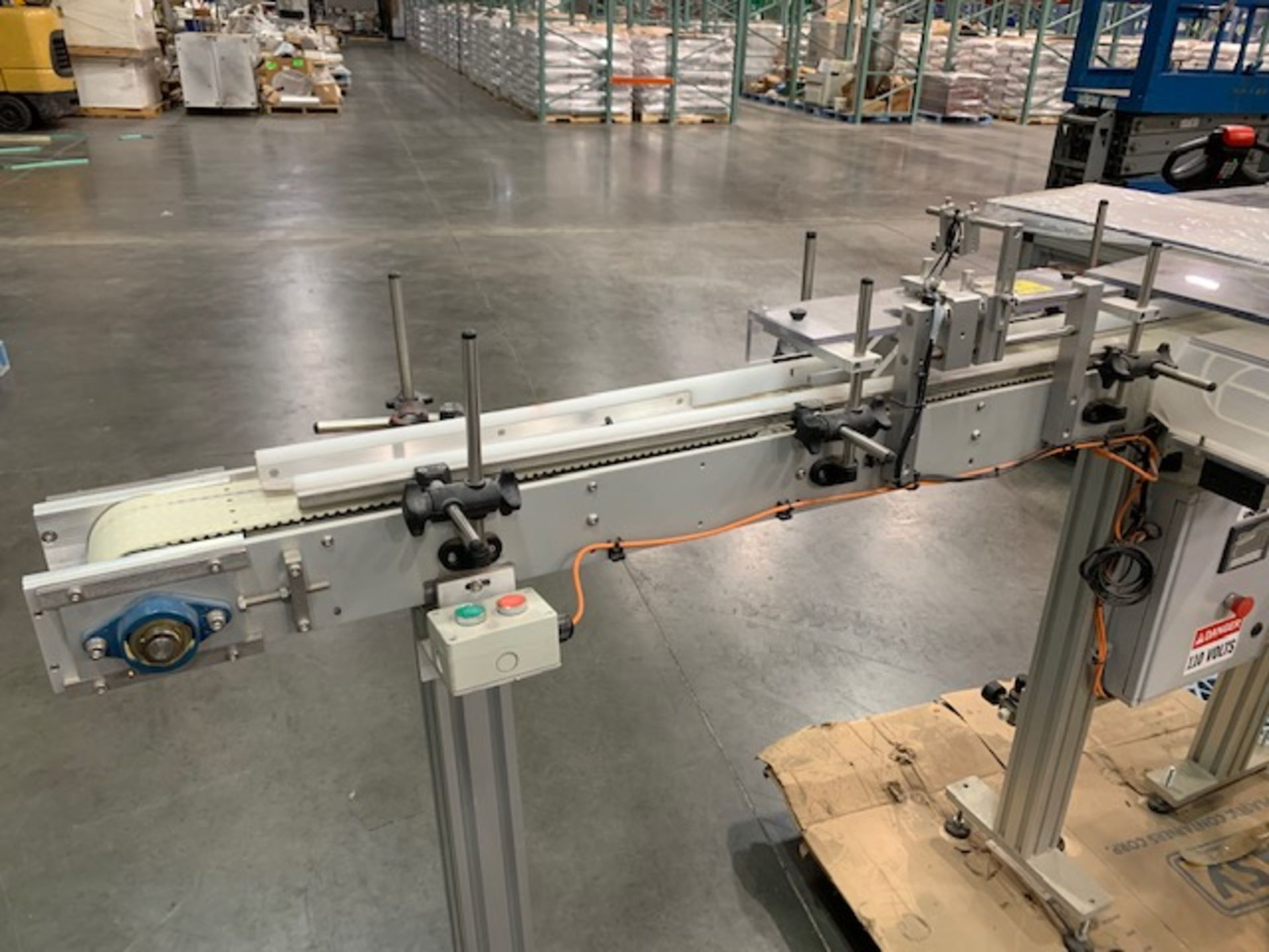 Custom made feeding system with controls. (2) 4.5" wide conveyprs. One 57" long and one 87" long. - Image 2 of 4