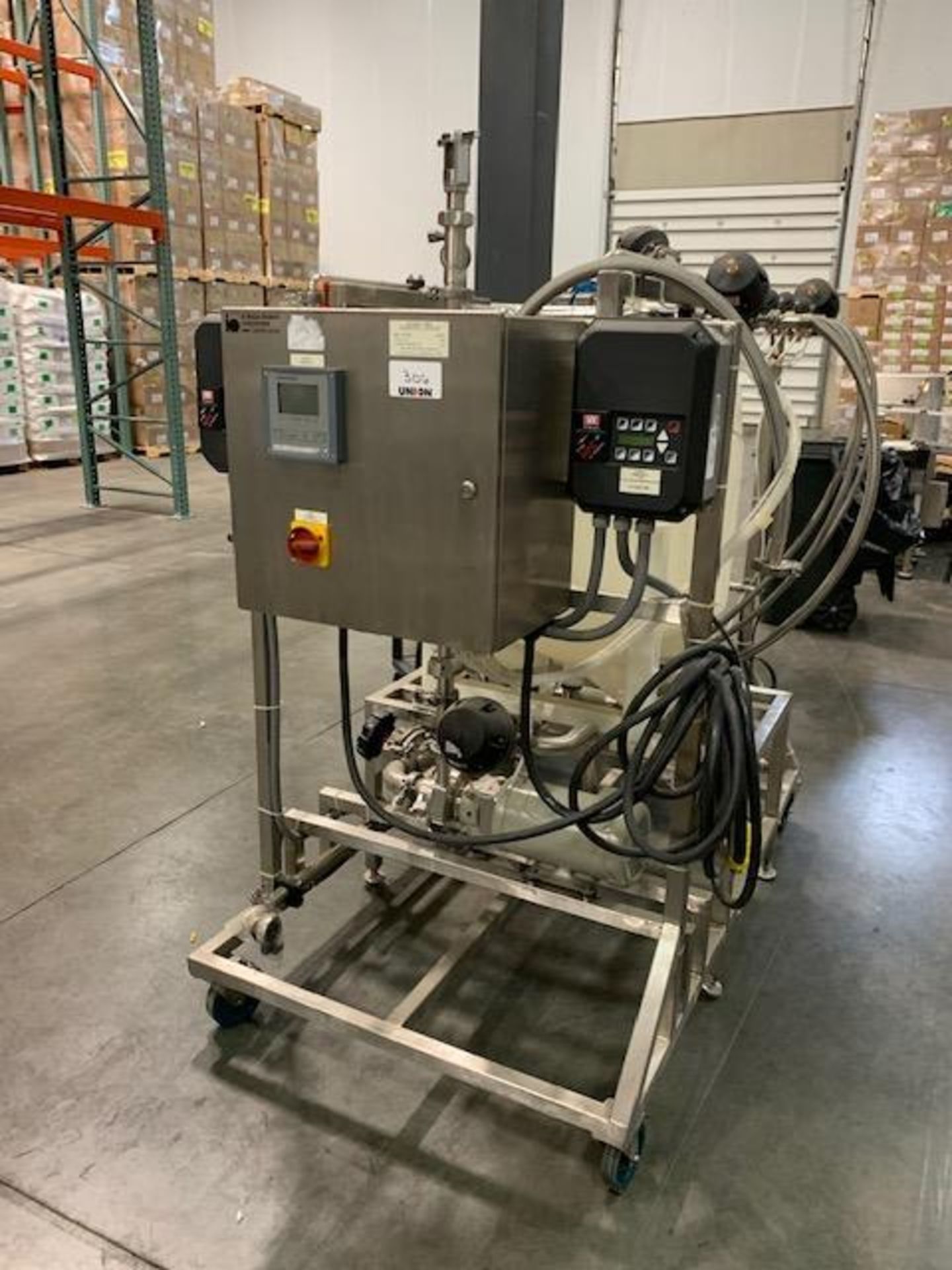 B. Braun Biotect Sartotrious CIP System. 208 volts. Fristam FZX2100 Stainless Centrifgual Pump, 3HP,