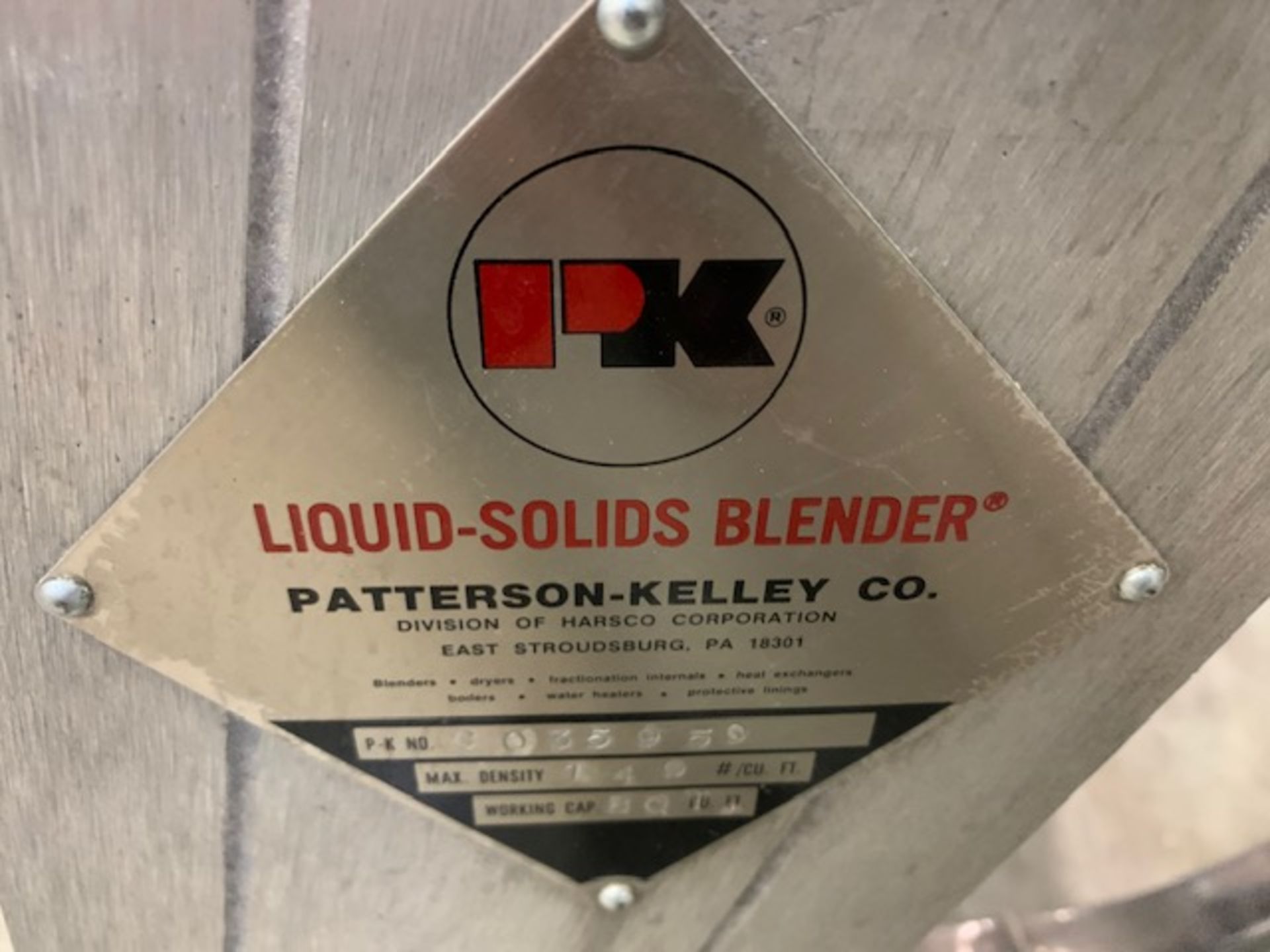 Patterson Kelley Stainless Steel 8 quart V-Blender, 140 lb/cuft with drive for liquid/solid bar but - Image 5 of 5