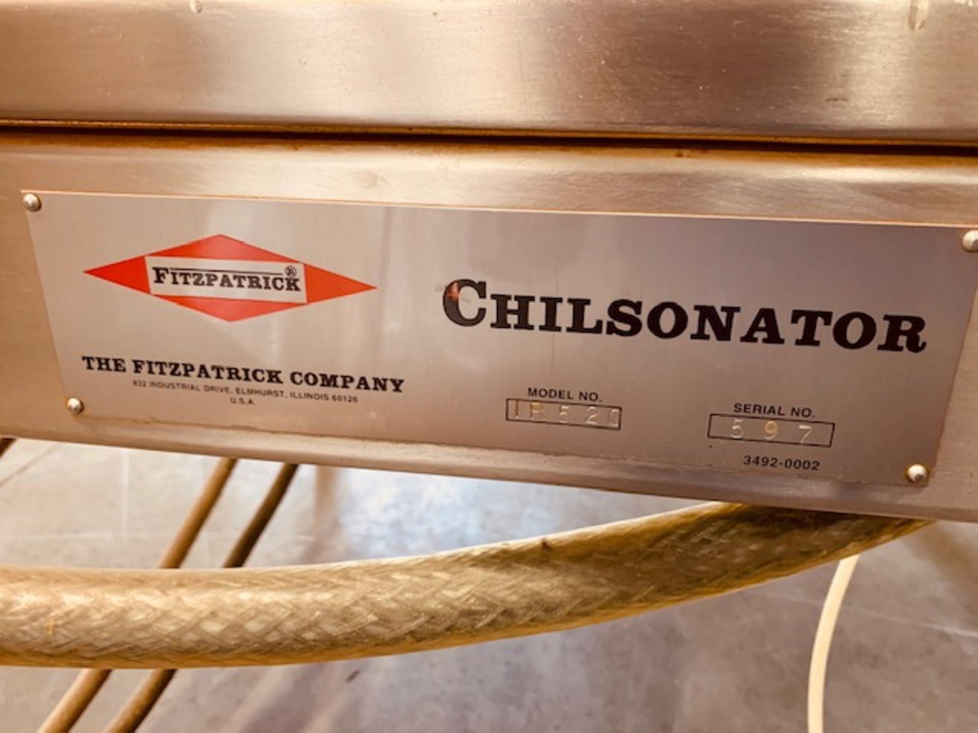 Fitzpatrick Stainless Steel Chilsonator model IR520 serial#597 Stainless steel hopper with screw - Image 8 of 13