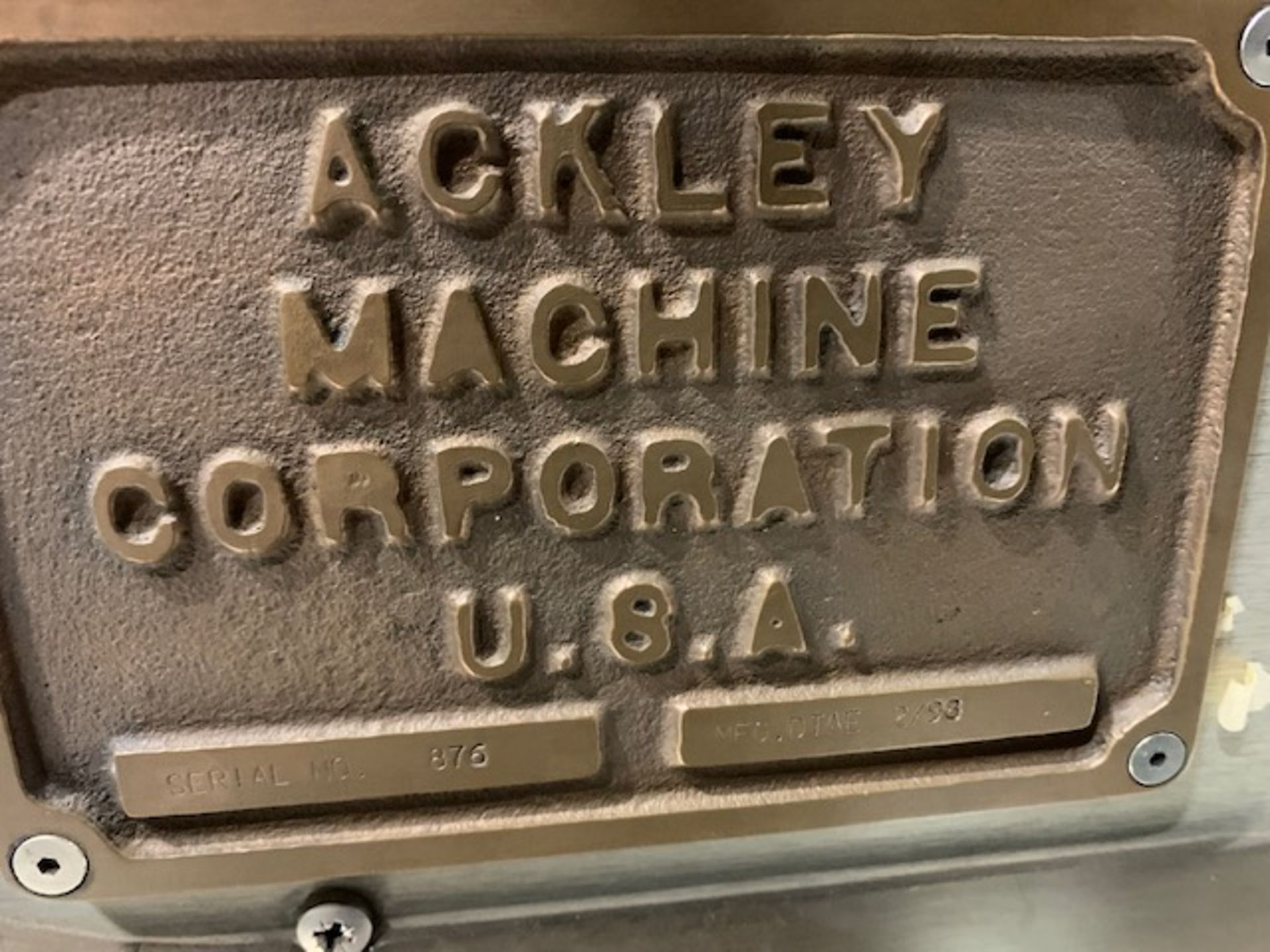 Ackley Double Sided tablet Printer. Serial#876. Item#268 - Image 7 of 7