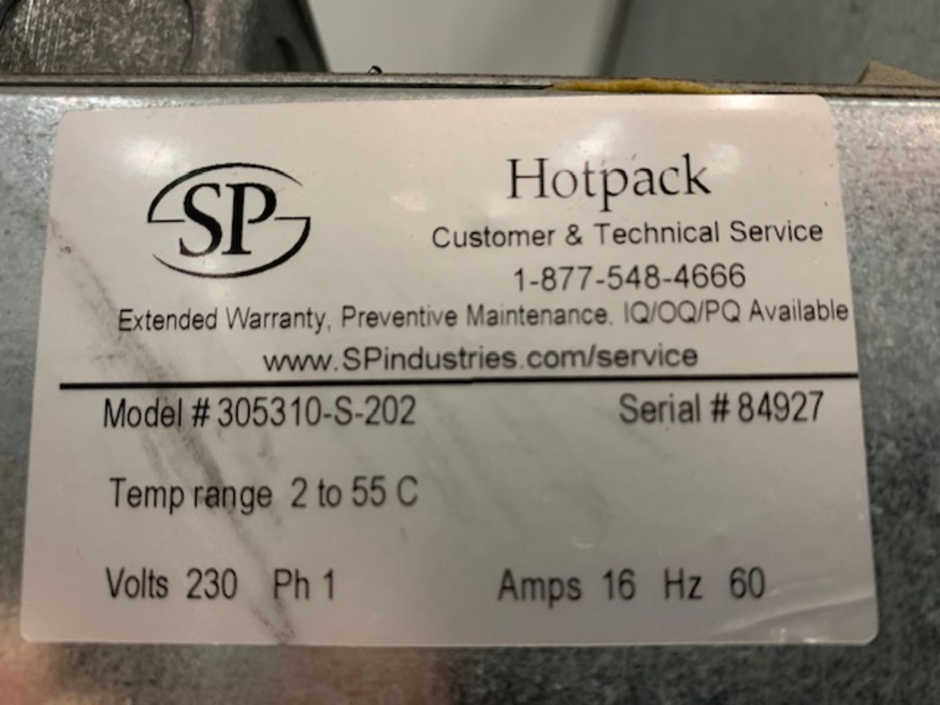 Hotpack model 305310-S-202, Stainless Steel 3-Door Refrigerator , R134a refrigerant, temp range 2 to - Image 6 of 6