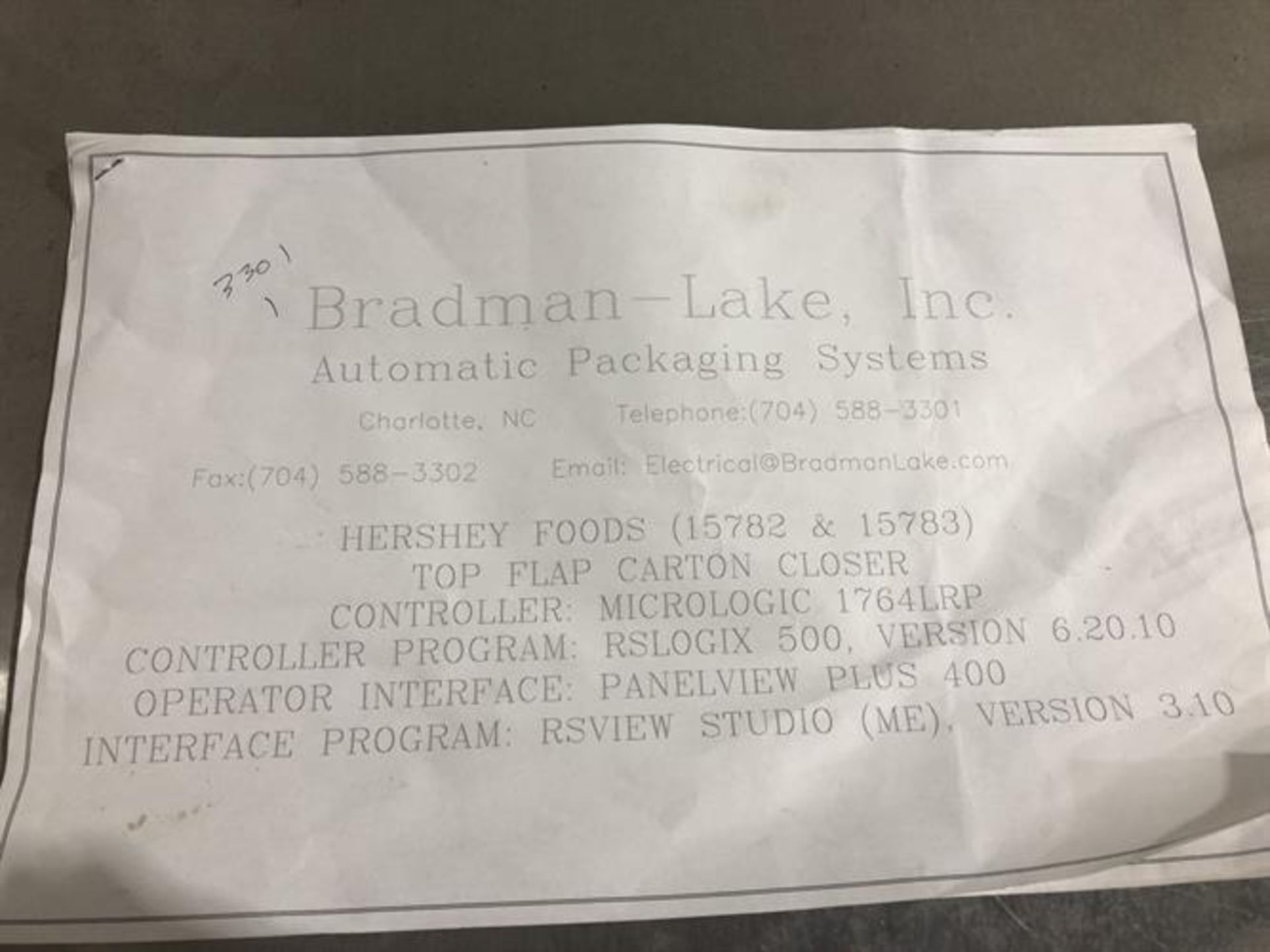 Bradman Lake inline Top Flap Sealer carton closer - Nordson Hot Melt - Allen Bradley Panelview - Image 16 of 19