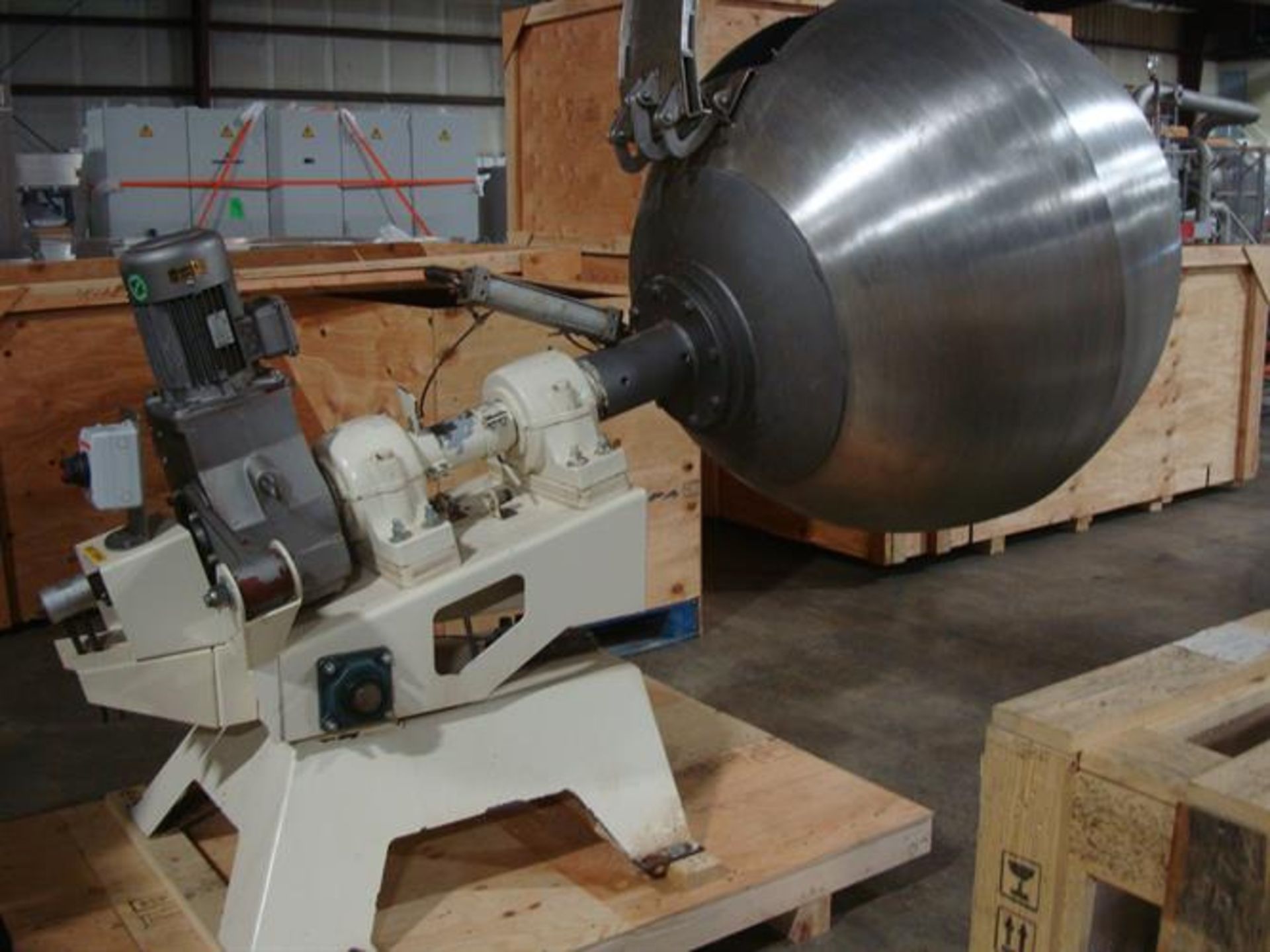 Coating Pan 52" Diameter Stainless Steel Grossing Pan - 52" diameter - 23.75" diameter opening x