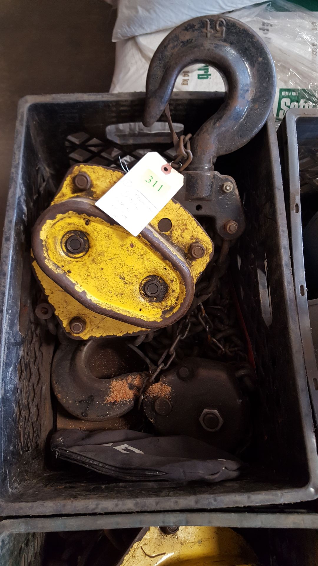 YELLOW 5 TON CHAIN HOIST 1X