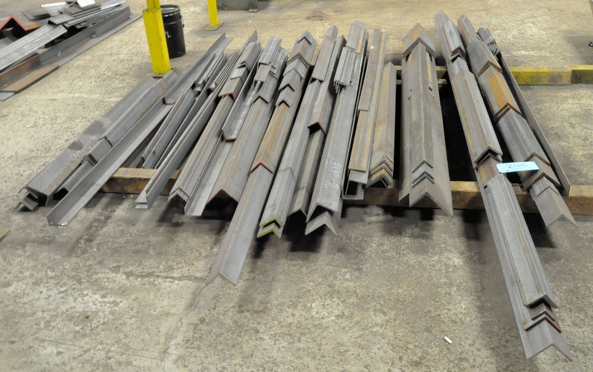 Lot-Steel Angle Iron, Various Widths and Lengths in (1) Group