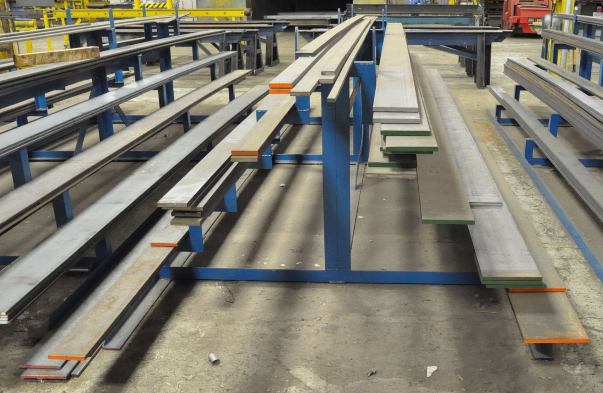 Lot-5/8" Thick Flat Bar Steel Stock with 3" to 9" Widths up to 20' Length on (1) Rack with Rack - Image 2 of 2