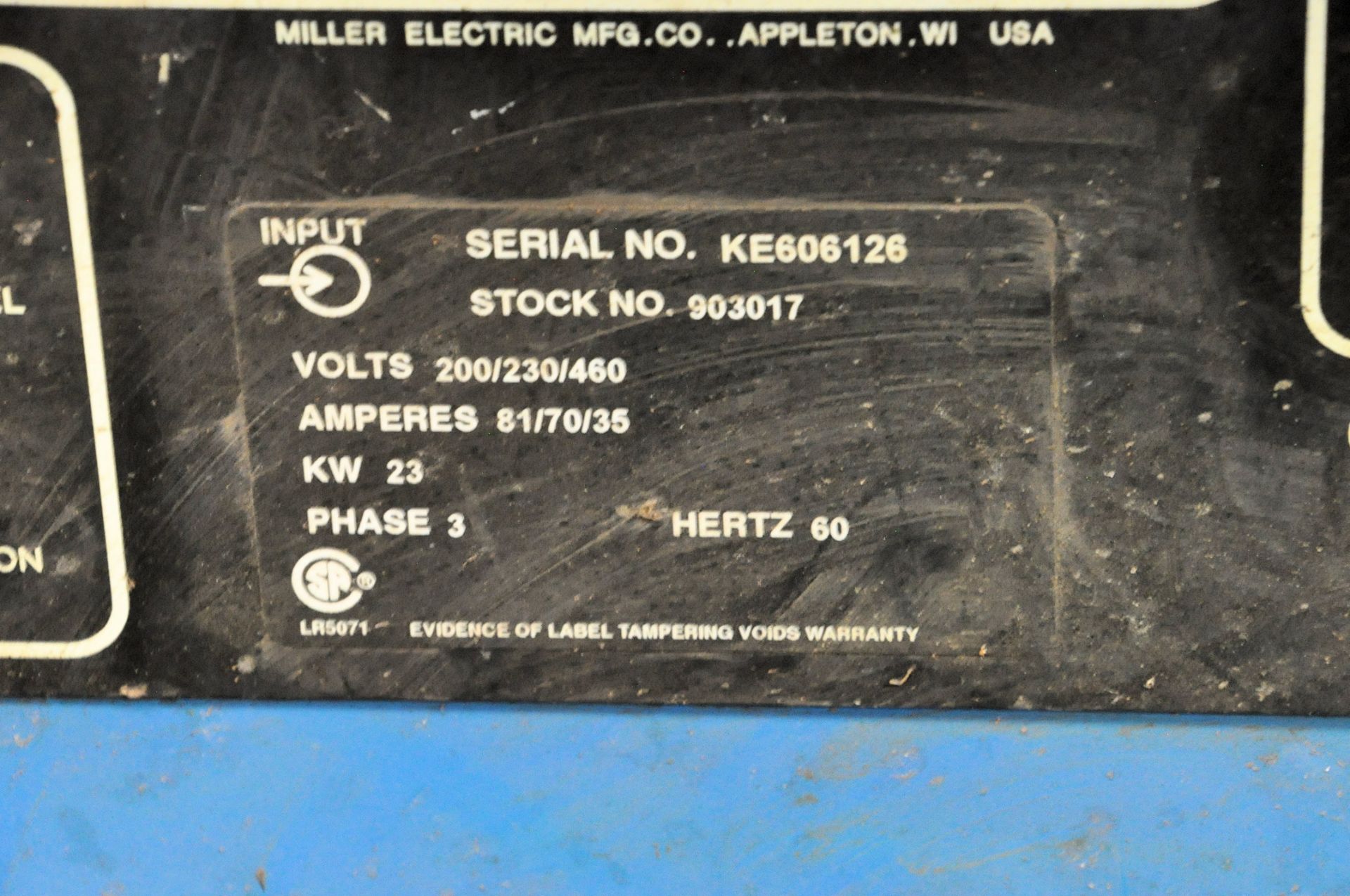 Miller Deltaweld 451, 450-Amp Capacity CV DC Arc Welding Power Source with Miller S-60 Wire Feeder - Image 3 of 3