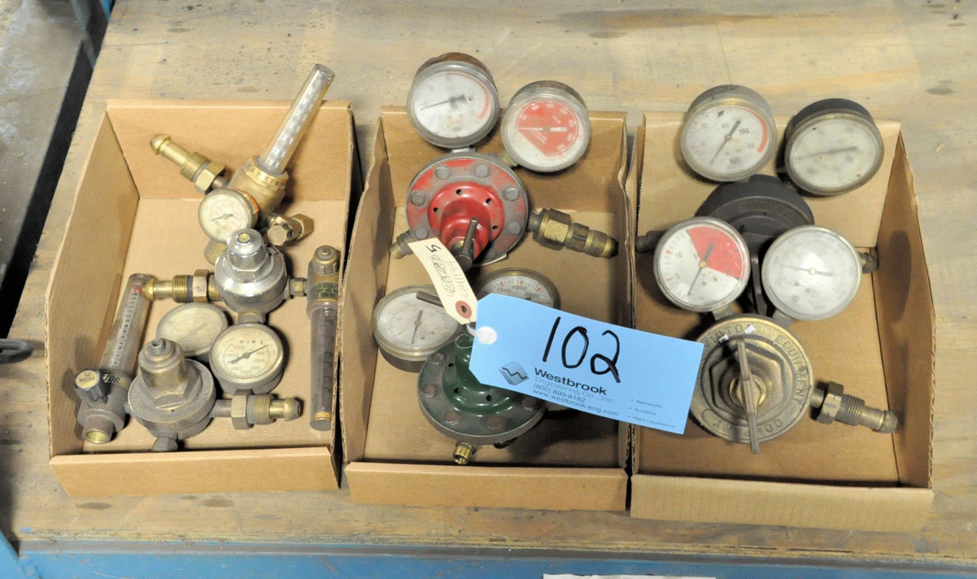 Lot-Victor/Harris etc. Welding Regulators and Flow Gauges in (3) Boxes