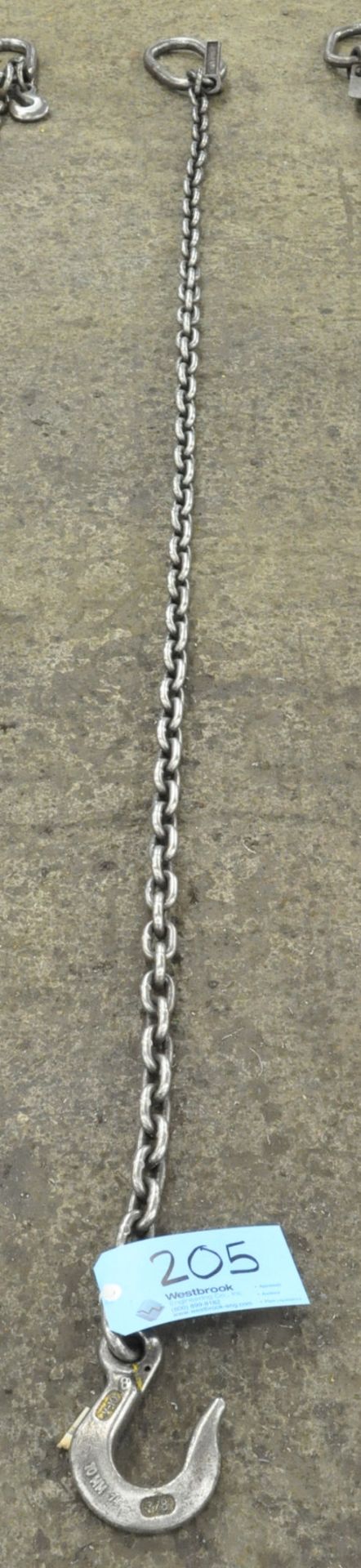 3/8" Link x 8' 7,100-Pound Capacity Single Hook Chain Sling with