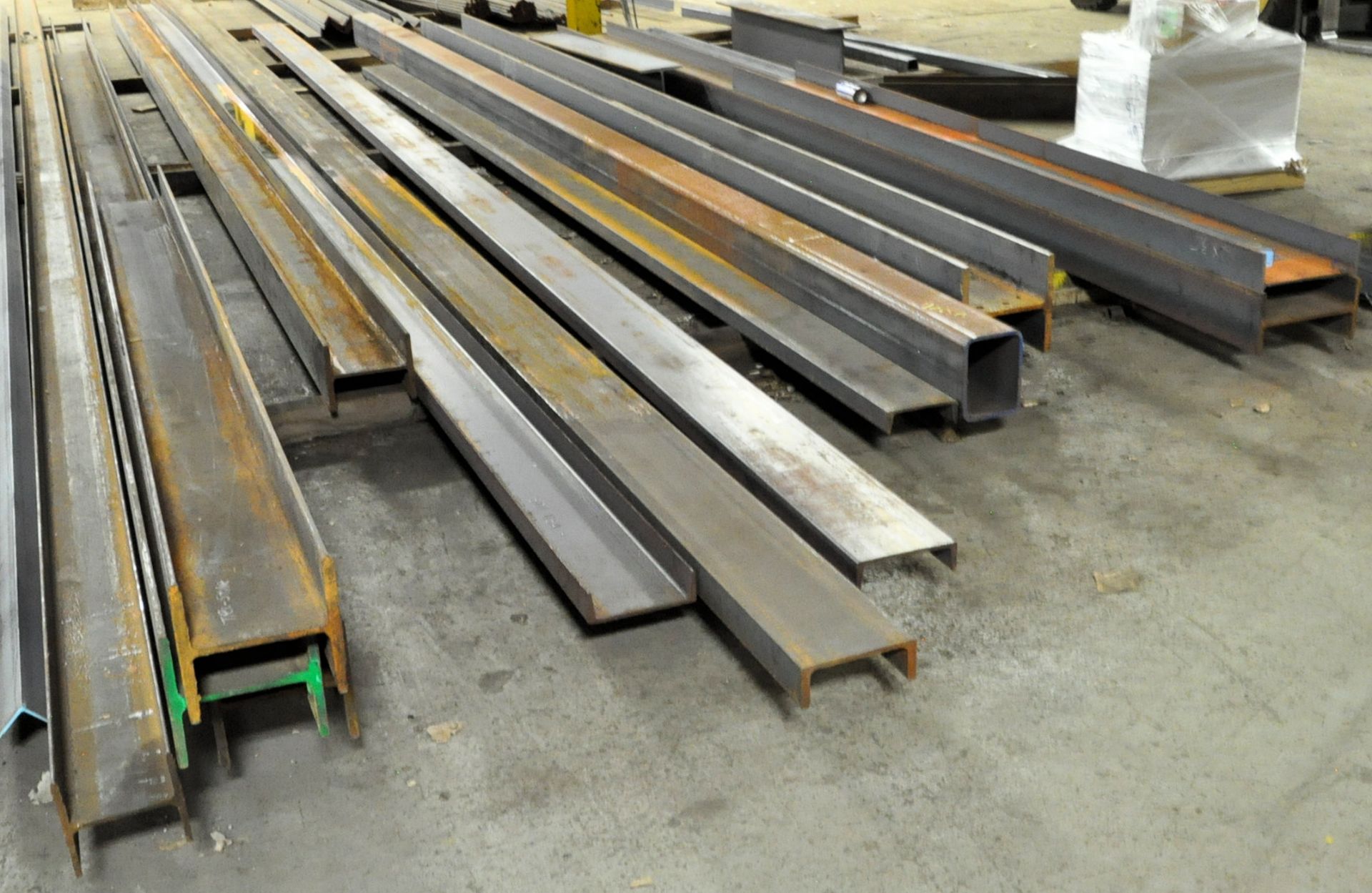 Lot-Steel I-Beam, C-Channel and (1)Hollow Rectangular Tube Stock