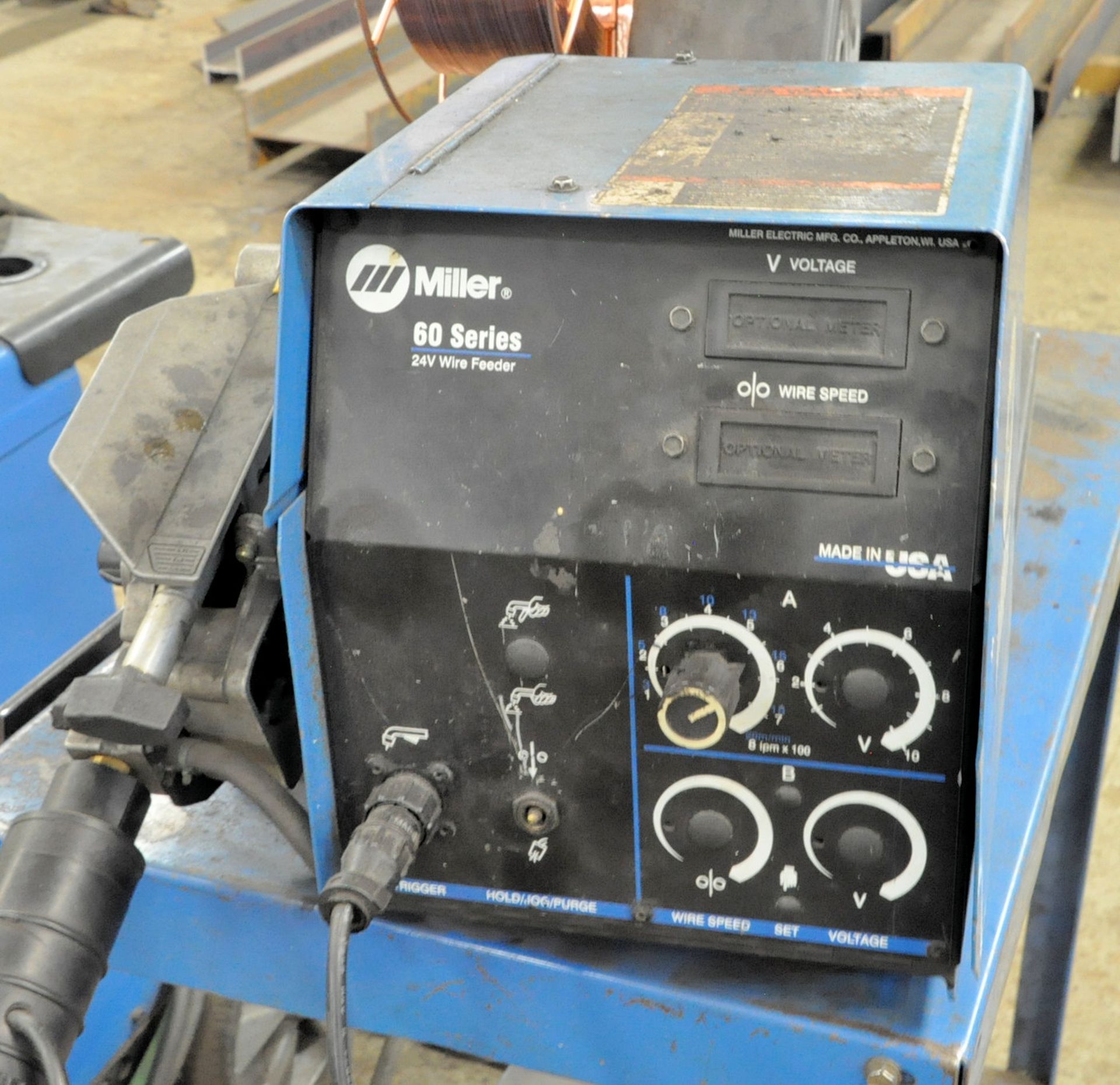 Miller Deltaweld 452, 450-Amp Capacity CV DC Arc Welding Power Source with Miller 60 Wire Feeder - Image 2 of 4