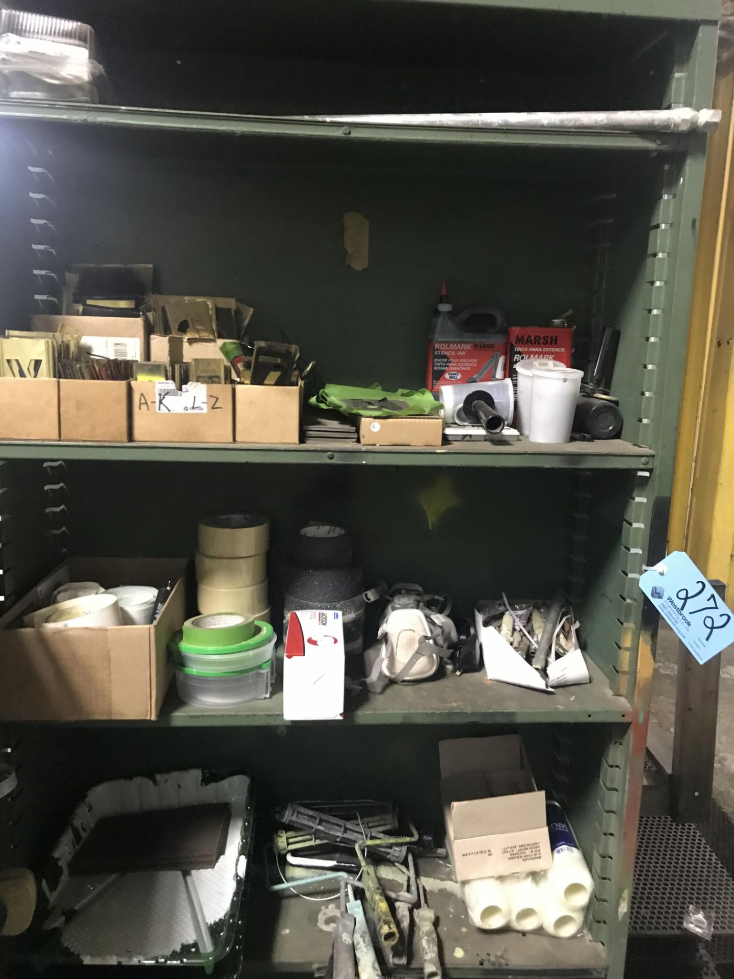 Lot-Paint Supplies with (1) Section Shelving - Image 2 of 3