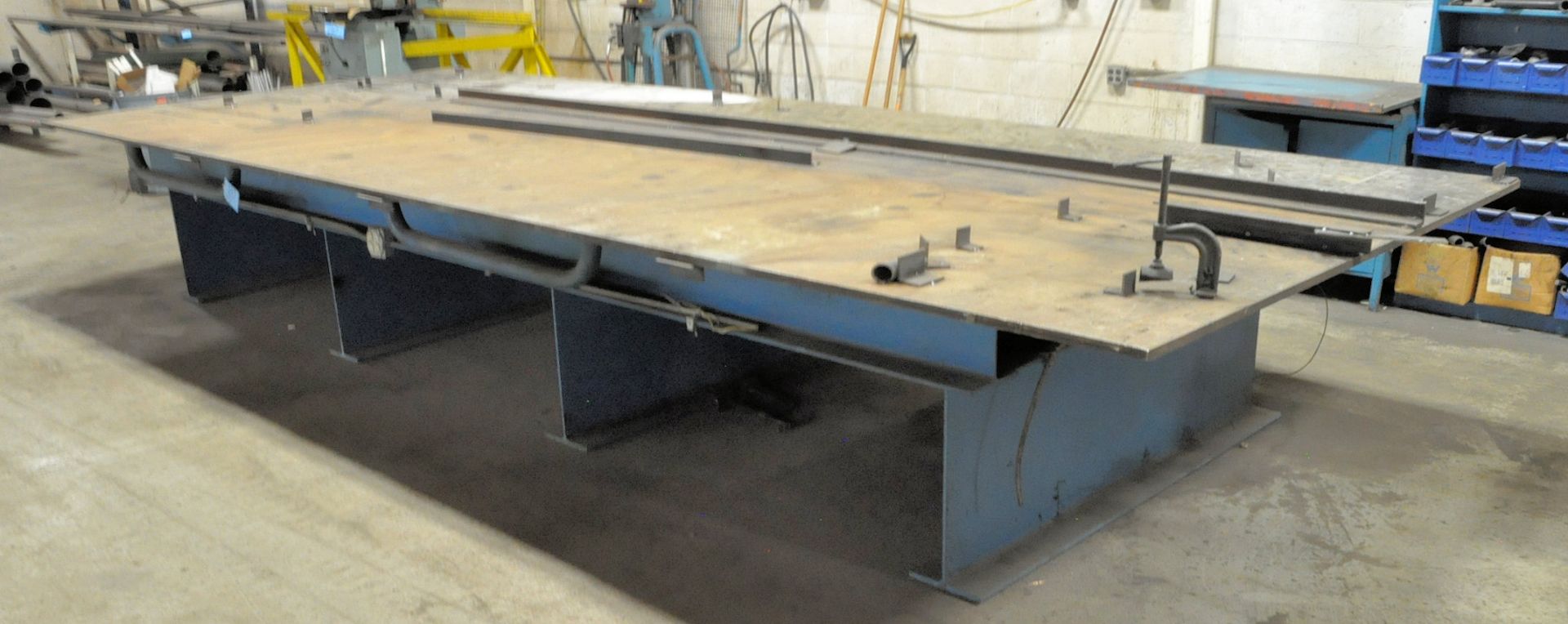 240" L x 96" W x 35" H x 1" Thick Steel Welding Table