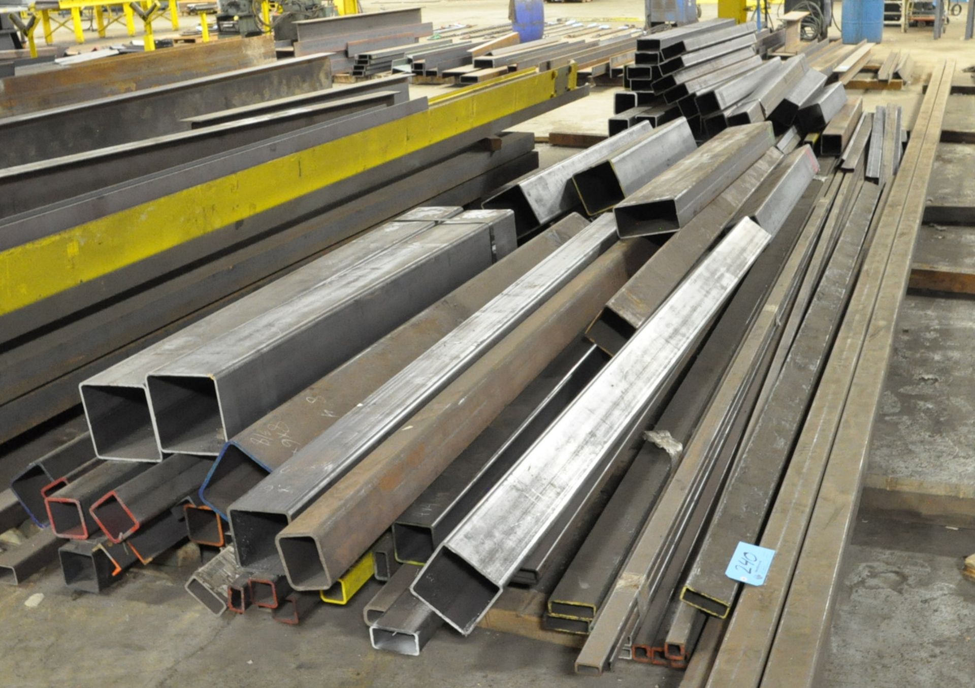 Lot-Steel Square and Rectangular Hollow Tube Stock, Various Widths and Lengths, in (1) Group