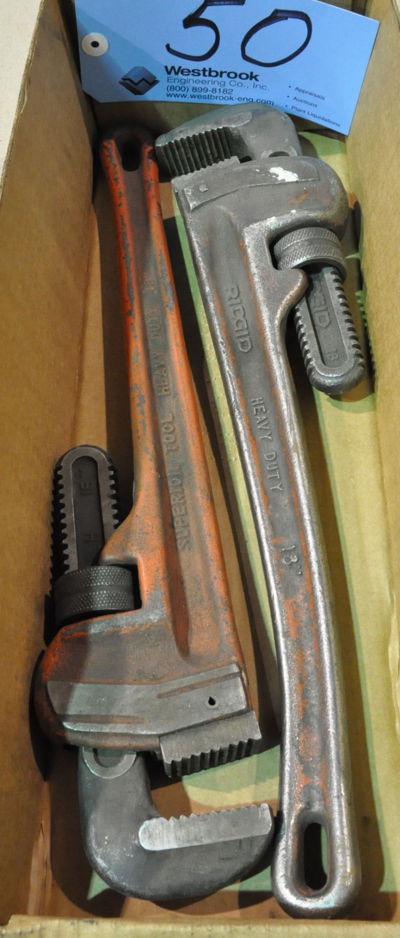 Lot-(2) 18" Pipe Wrenches in (1) Box