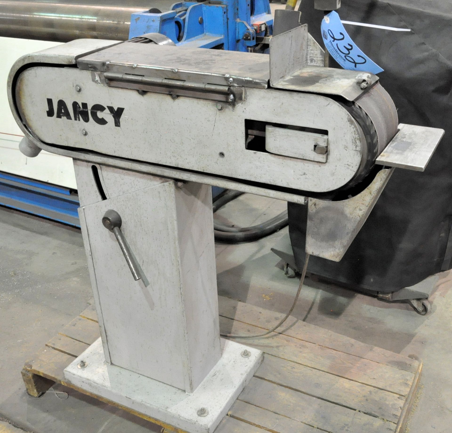 Jancy / Arboga Model 150-2000, 6" Horizontal Belt Sander Machine, 3-PH, Pallet Mounted