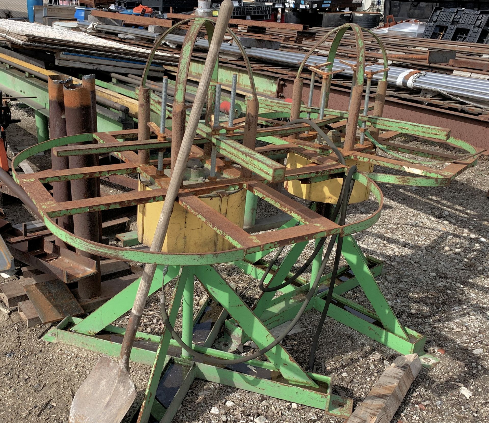 Lot-Thompson Rail Tables and (2) Stock Coil Stands,(Outside in Yard) - Image 2 of 2