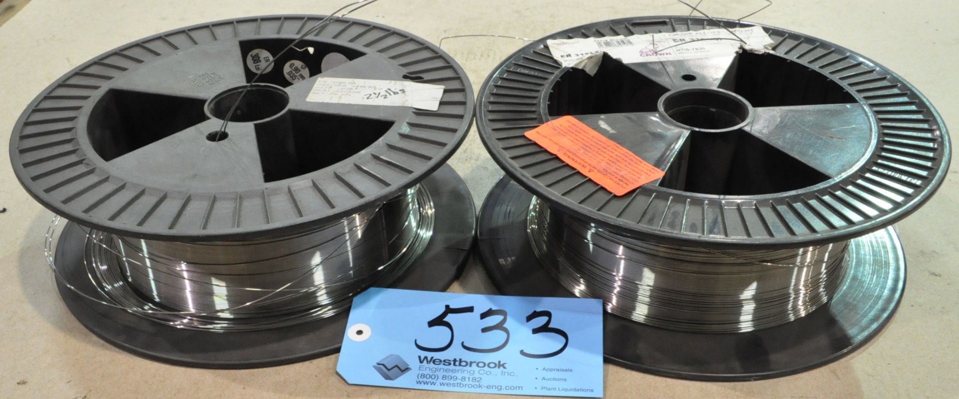 Lot-(2) Partial Spools of Stainless Steel Welding Wire